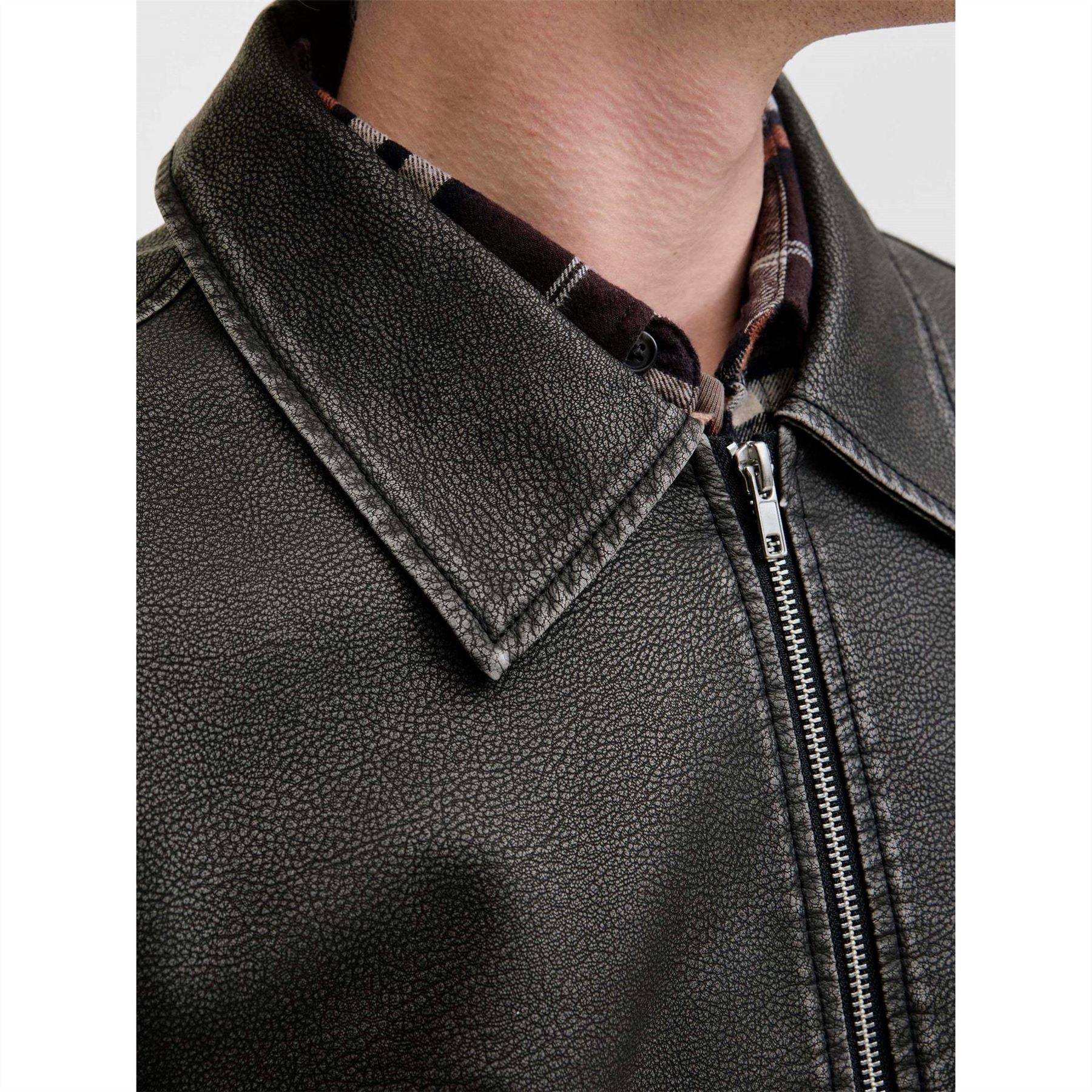 Jack and Jones Mens Pu Jacket