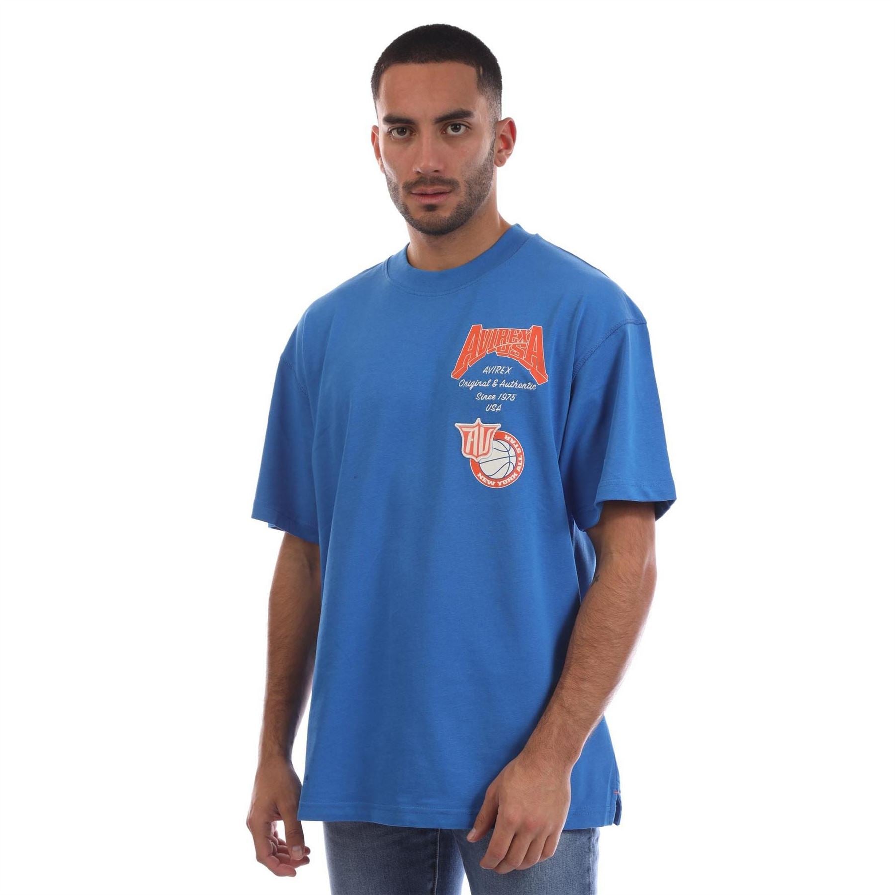 Avirex Mccarren Printed Logo Crew Neck Short Sleeve T-Shirt
