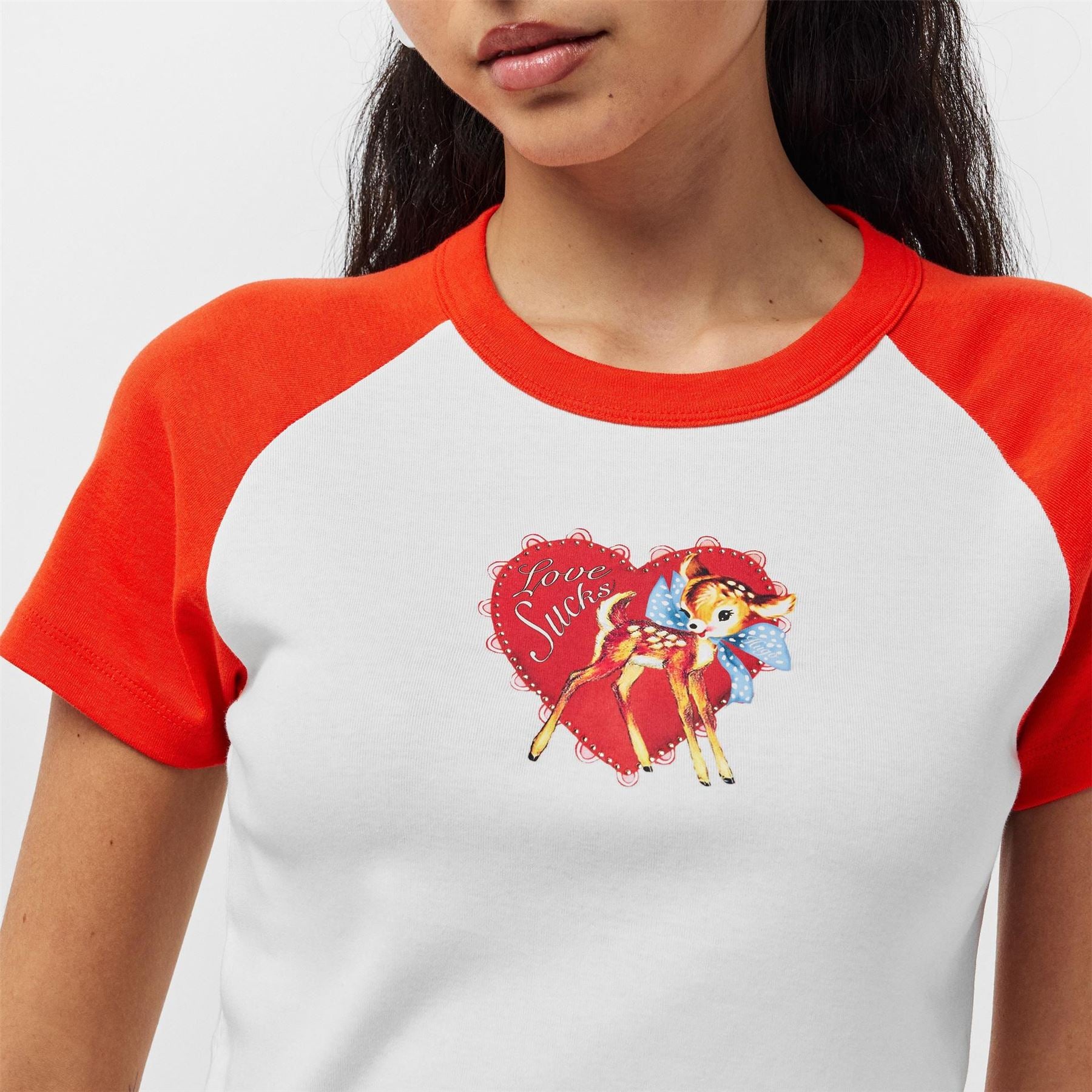 Hugo Cropped Crew Neck Relaxed Fit T-Shirt