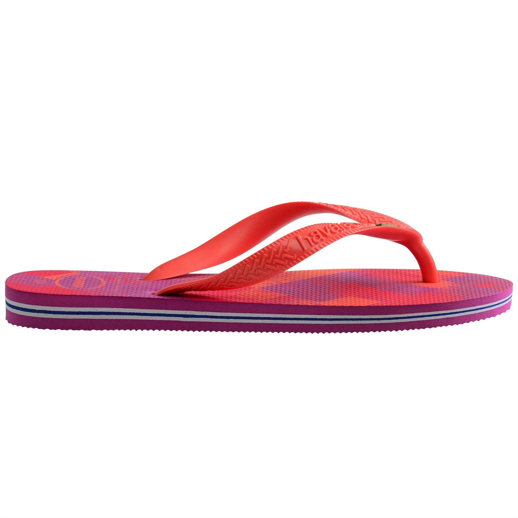 Havaianas Womens Hav. Brasil Fresh Black Black Leaf Flip Flops