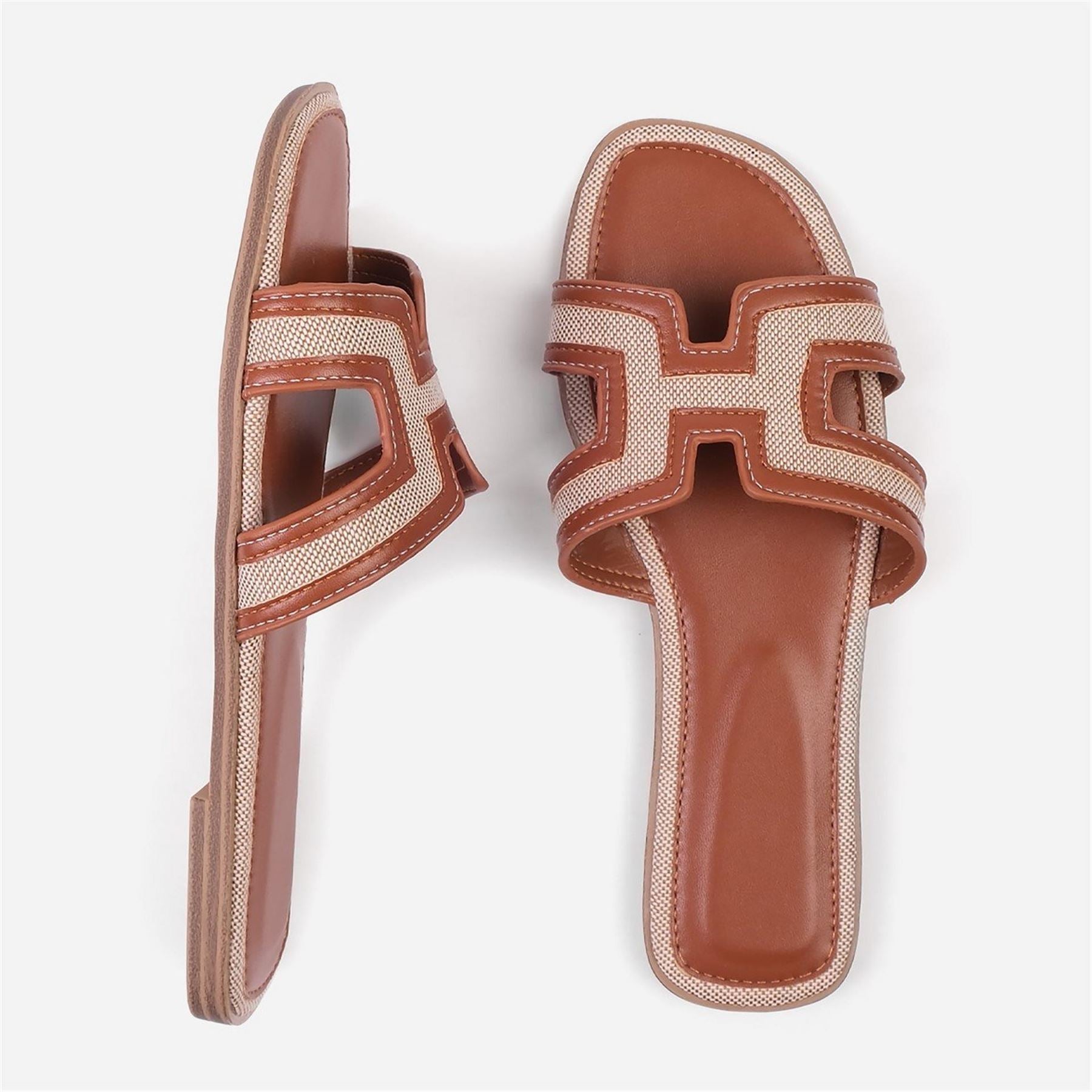 Wheres That From Cut Out Strap Detail Flat Sandals