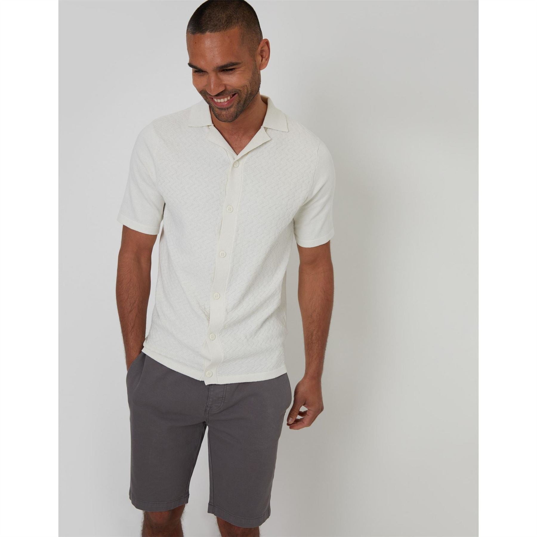 Threadbare Collared Neck Short Sleeve Regular Fit Shirt