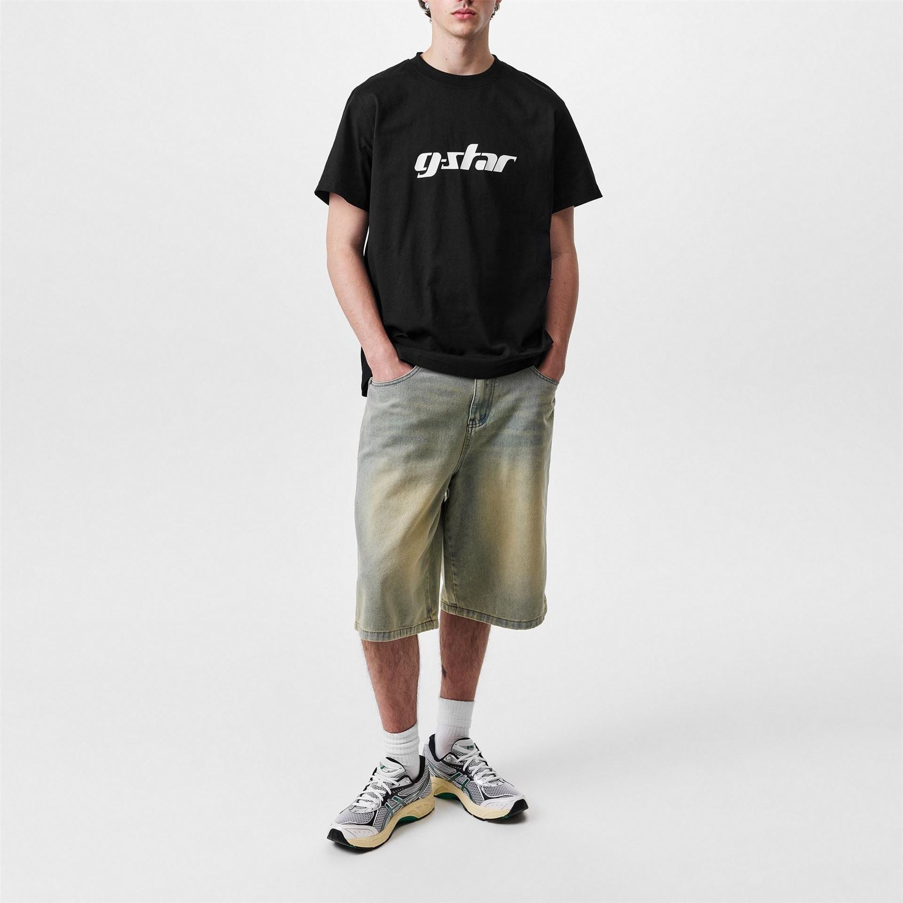 G Star Cursive Lettering Regular Fit T-Shirt