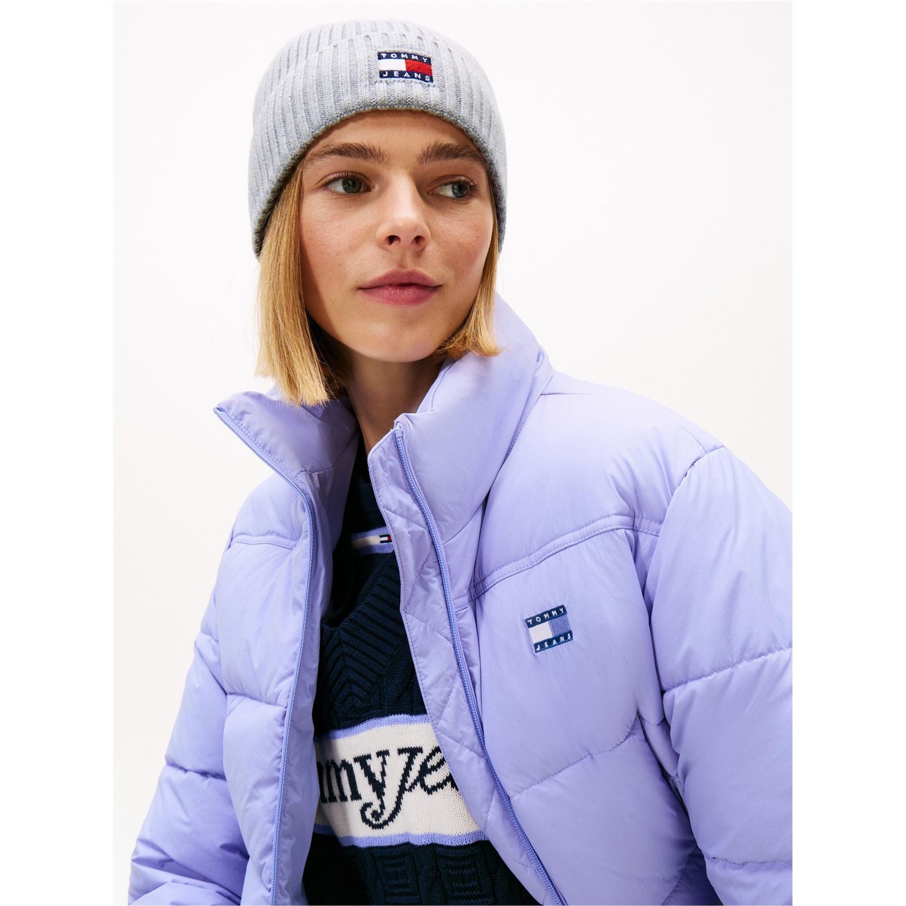 Tommy Jeans Flag Ribbed Knit Beanie