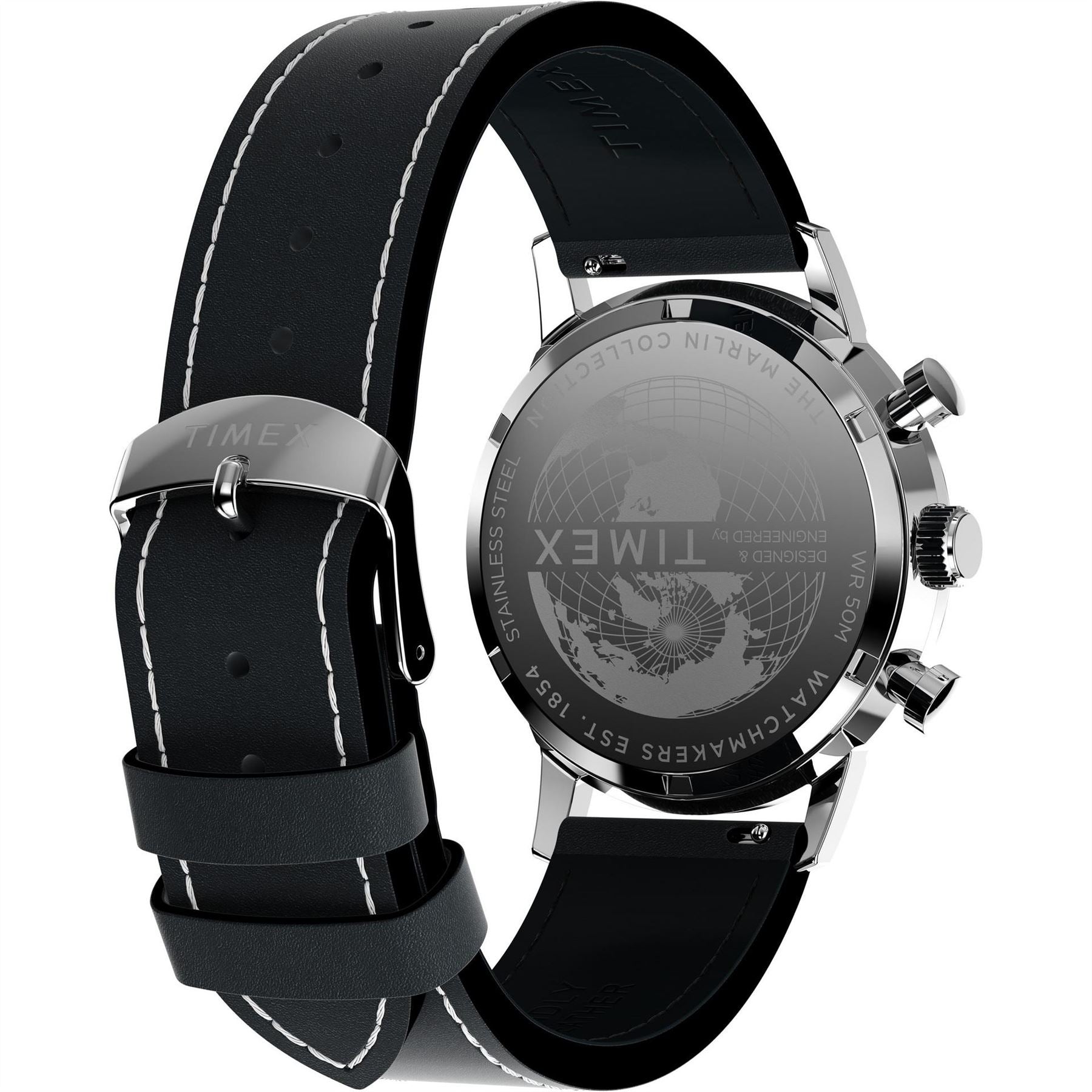 Timex Quartz Analogue Leather Strap Watch