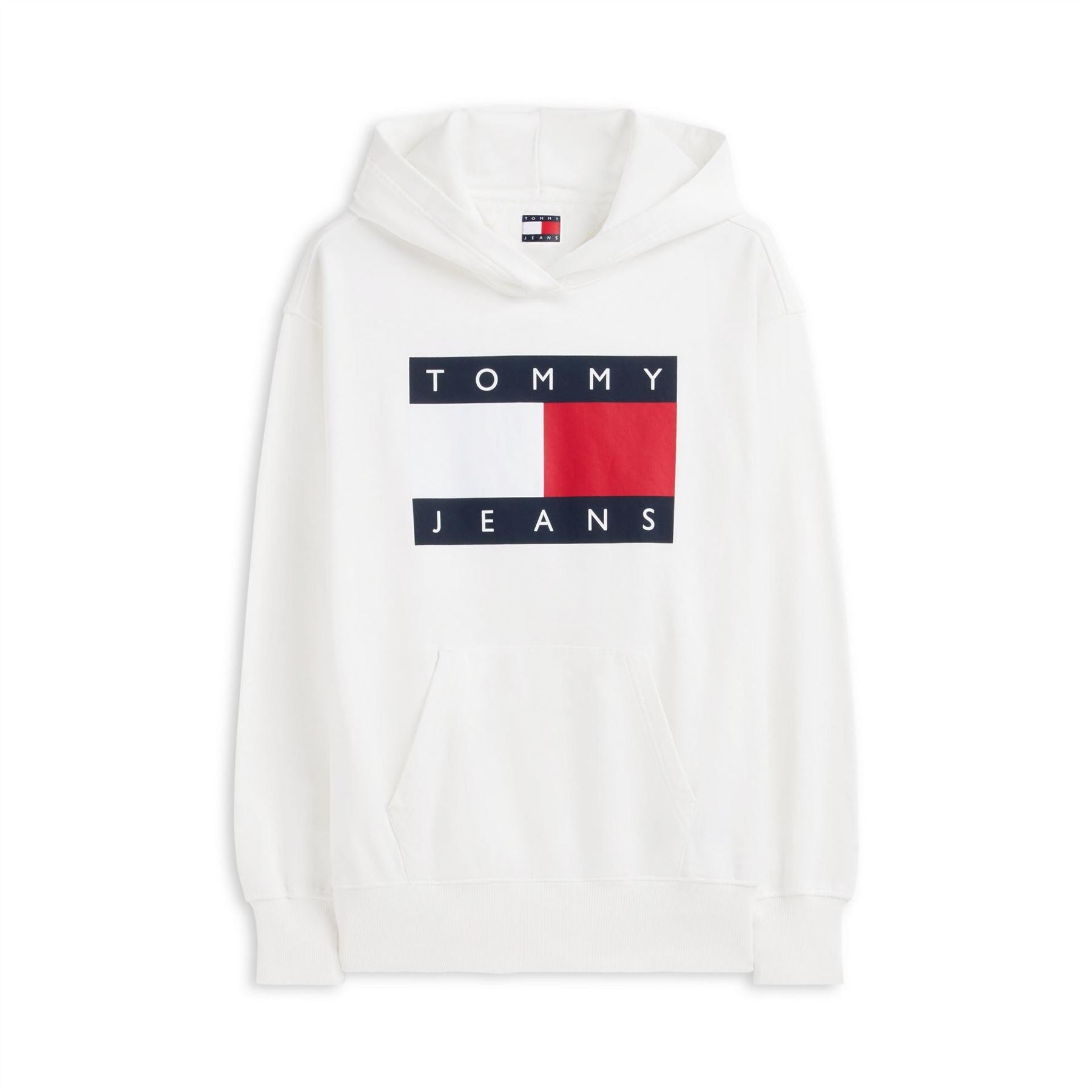 Tommy Jeans Ovs Flag Over The Head Cotton Oversized Fit Hoodie