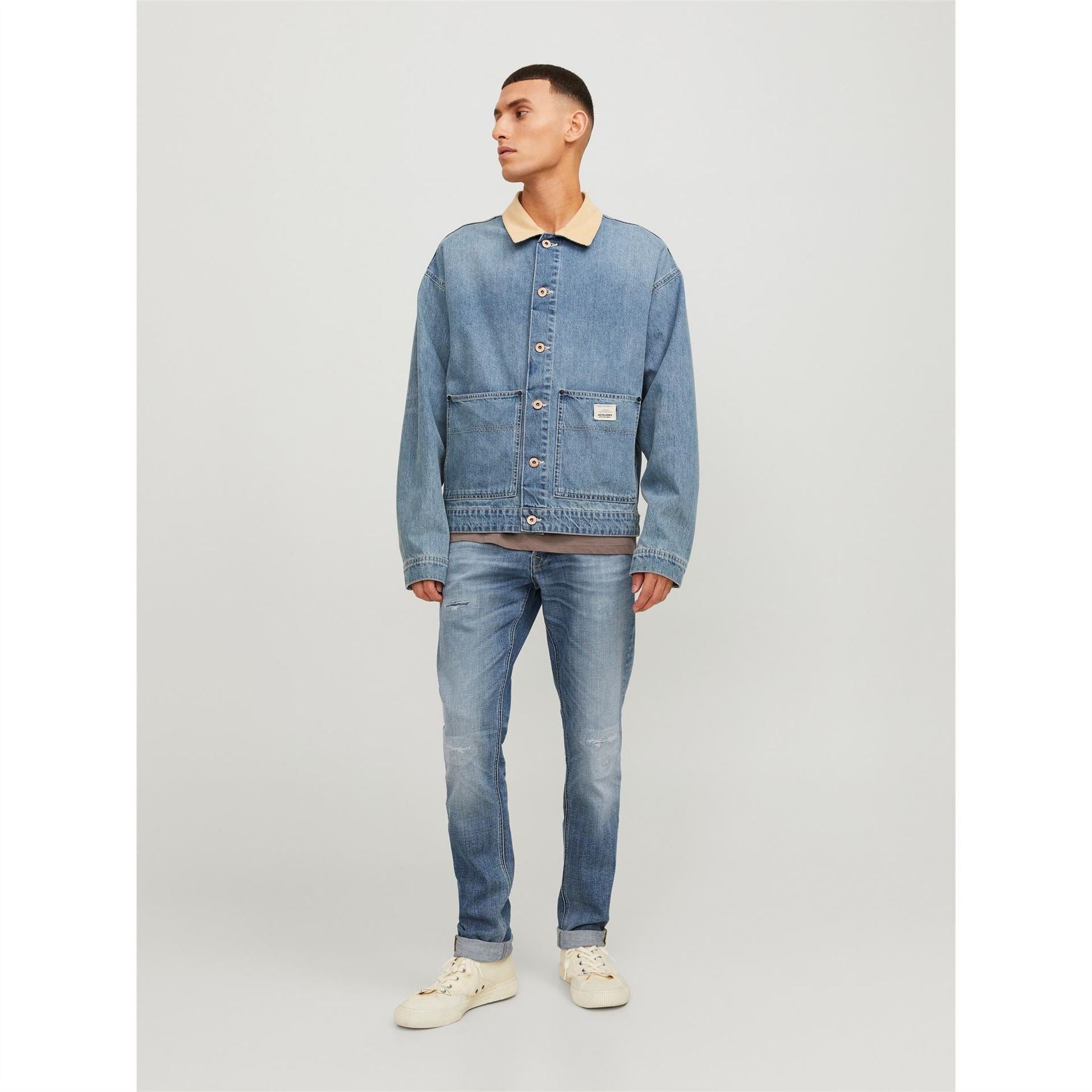 Jack and Jones Regular Fit Bengaline Pocket Jeans