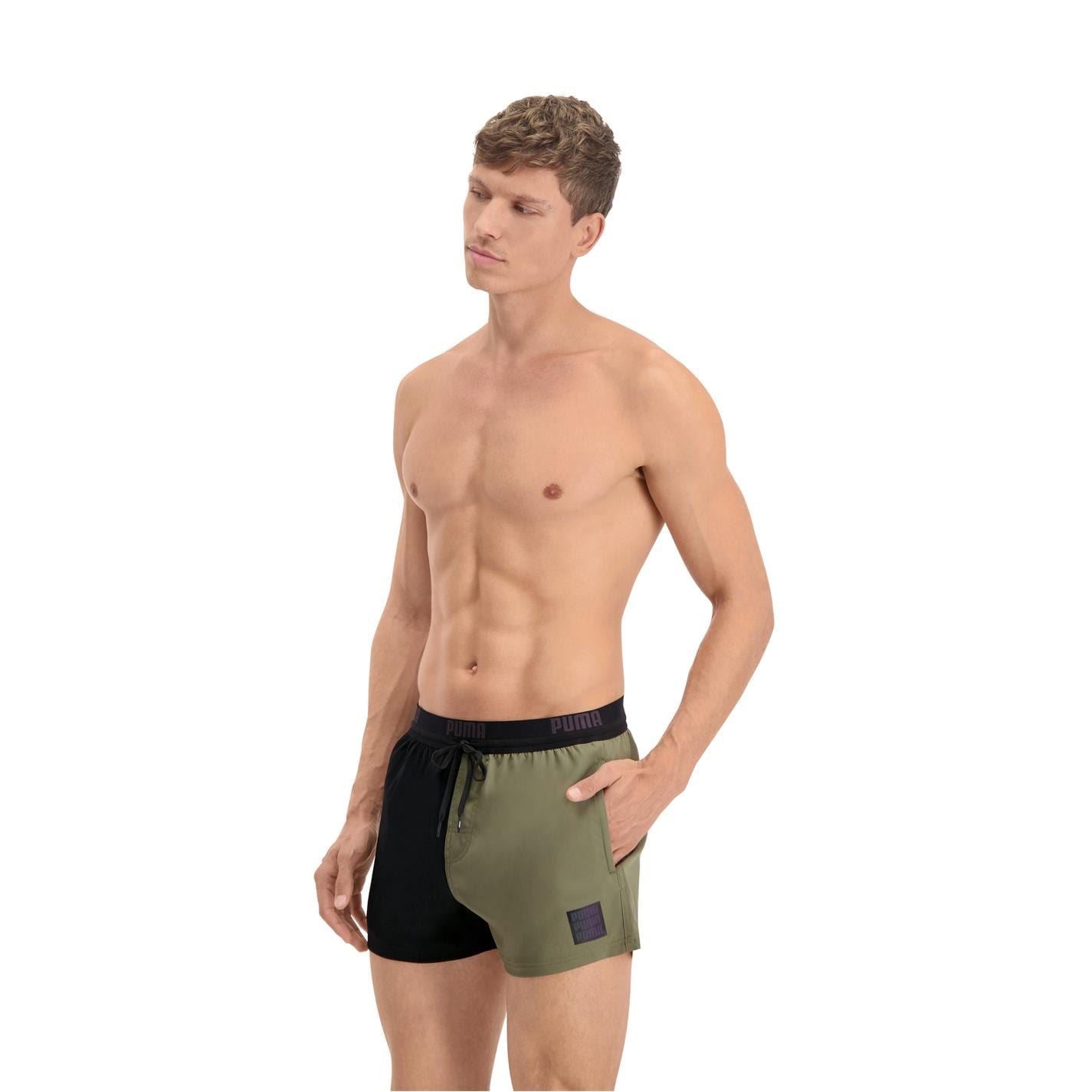 Puma Regular Fit Color Block Swim Shorts