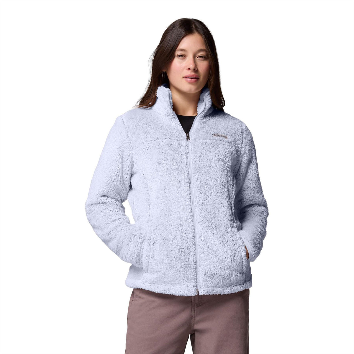Columbia Cloudy Day Sherpa Solid Patterned Full Zipper Jacket
