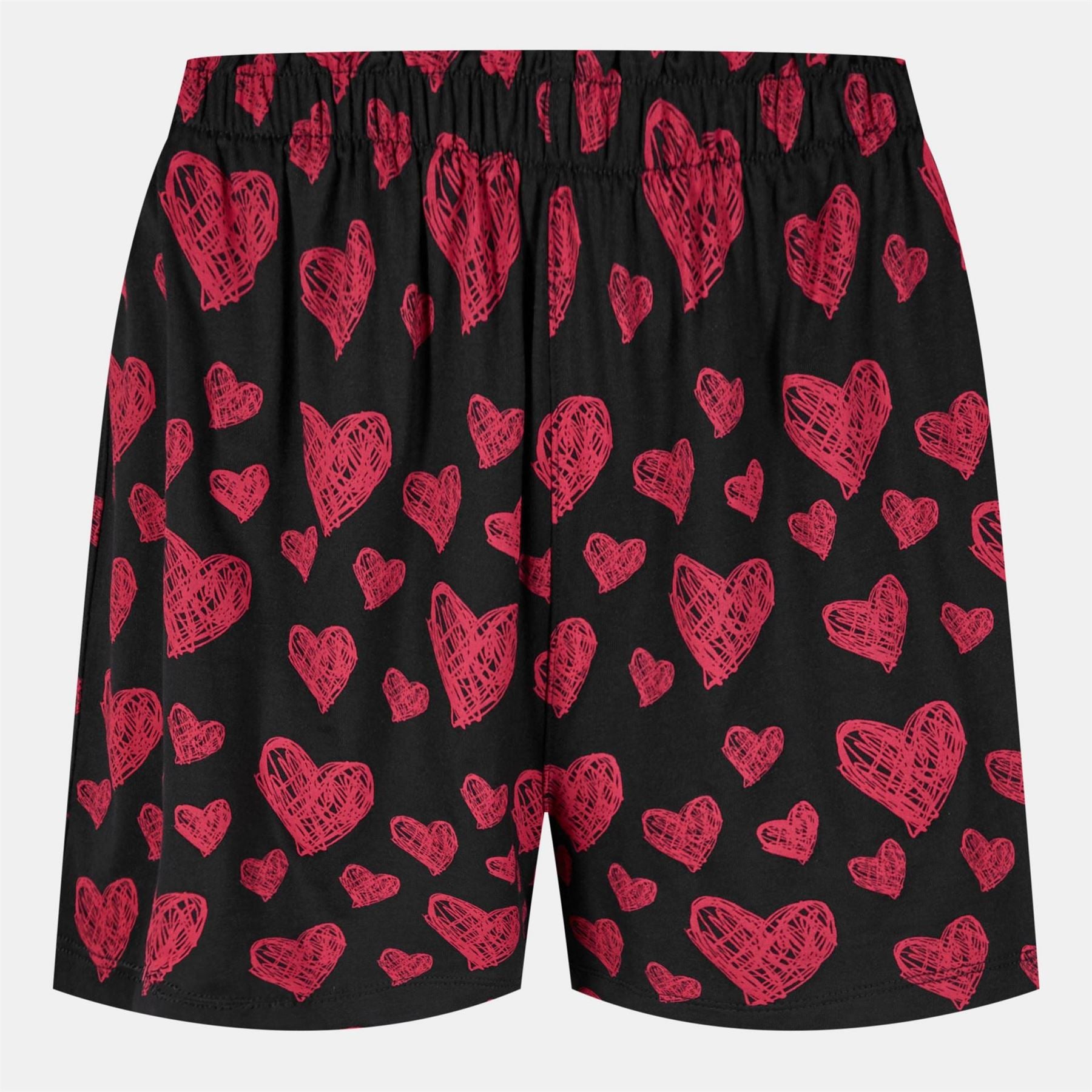 Hugo Heart Print Pyjama Shorts