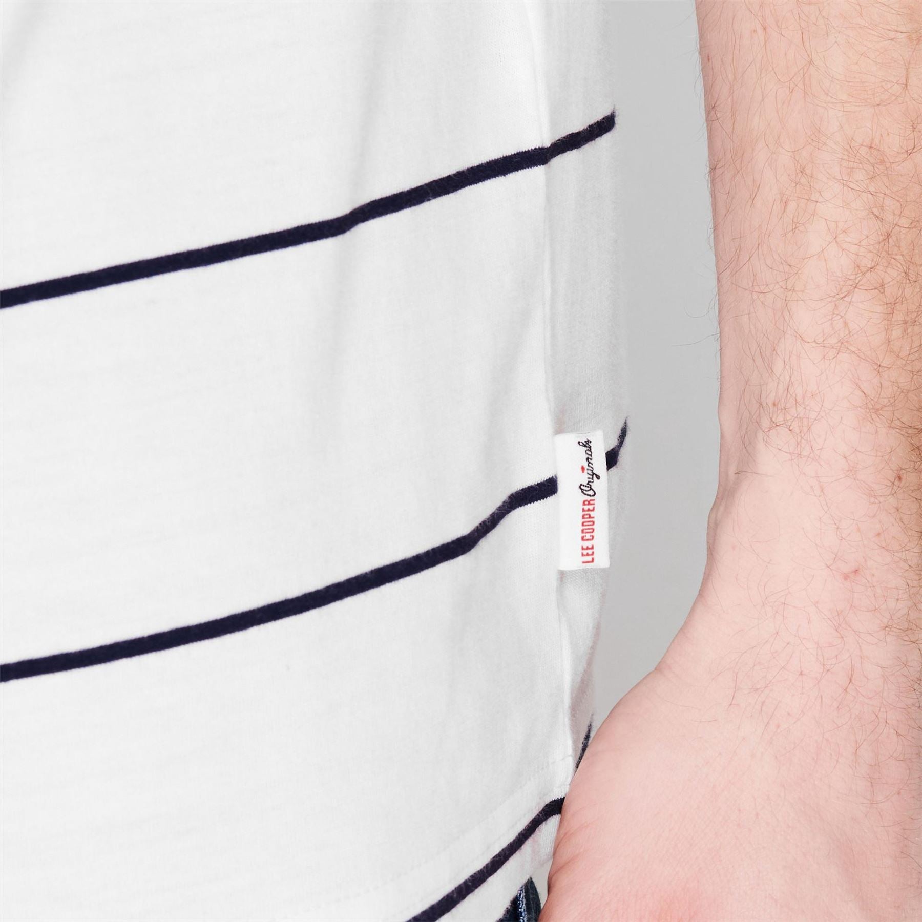Lee Cooper Mens Stripe Polo