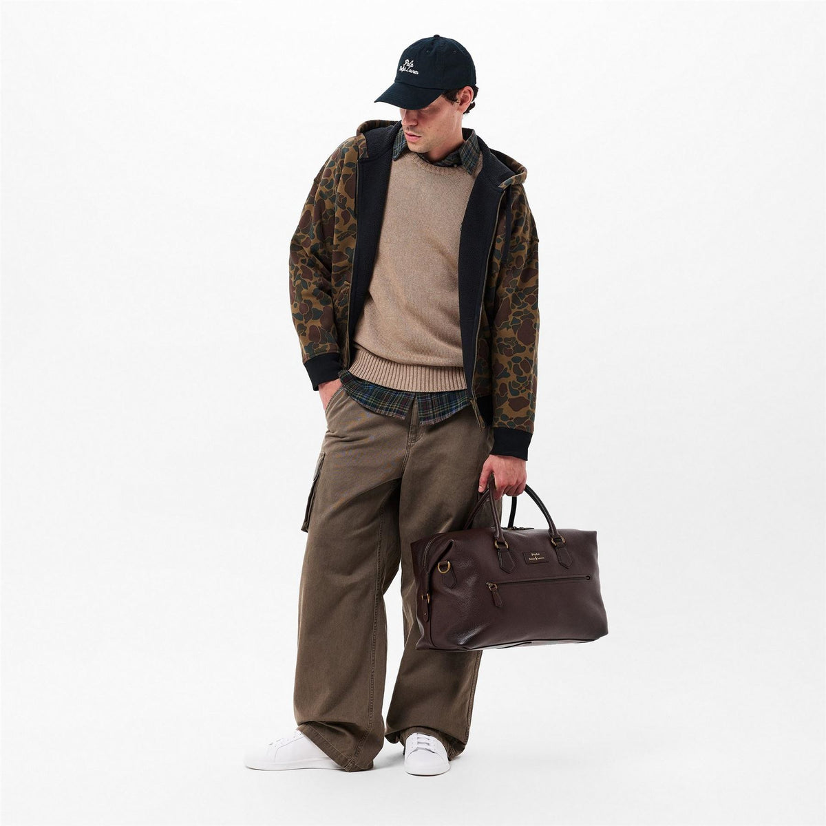 Polo Ralph Lauren Camo Patterned Hooded Ribbed Cuff Sweat Jacket
