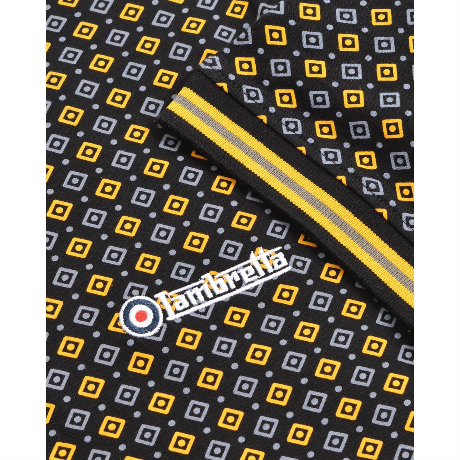 Lambretta Geo Polo Collared Neck Short Sleeve Shirt