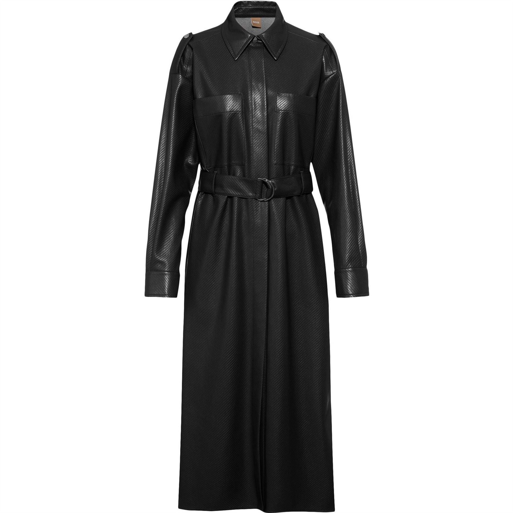Boss Delaxa Dress, Synthetic Coated Faux Leather