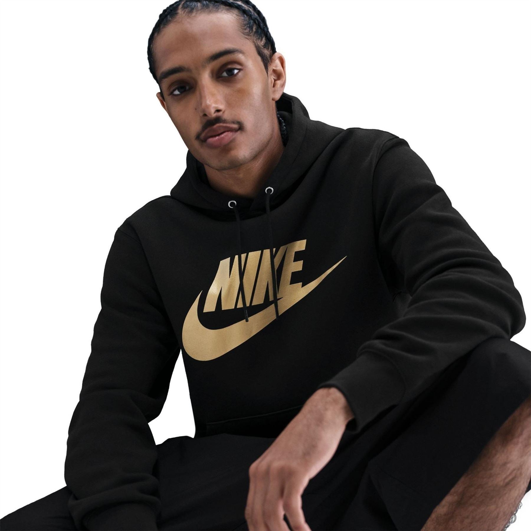 Nike Bold Logo Hooded Neck Long Sleeve Sweatshirt