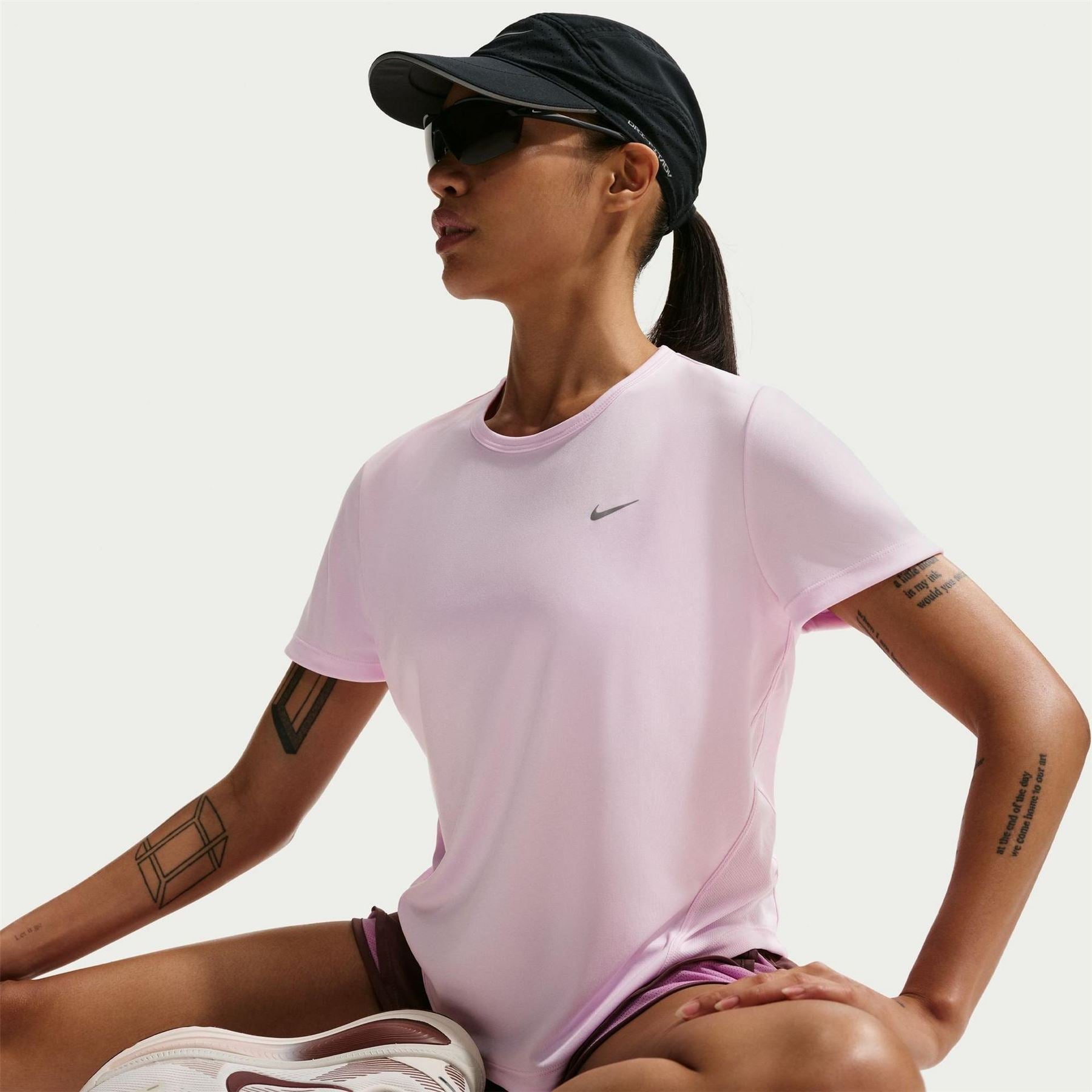 Nike Womens Tempo Dri Fit Short Sleeve Running Top