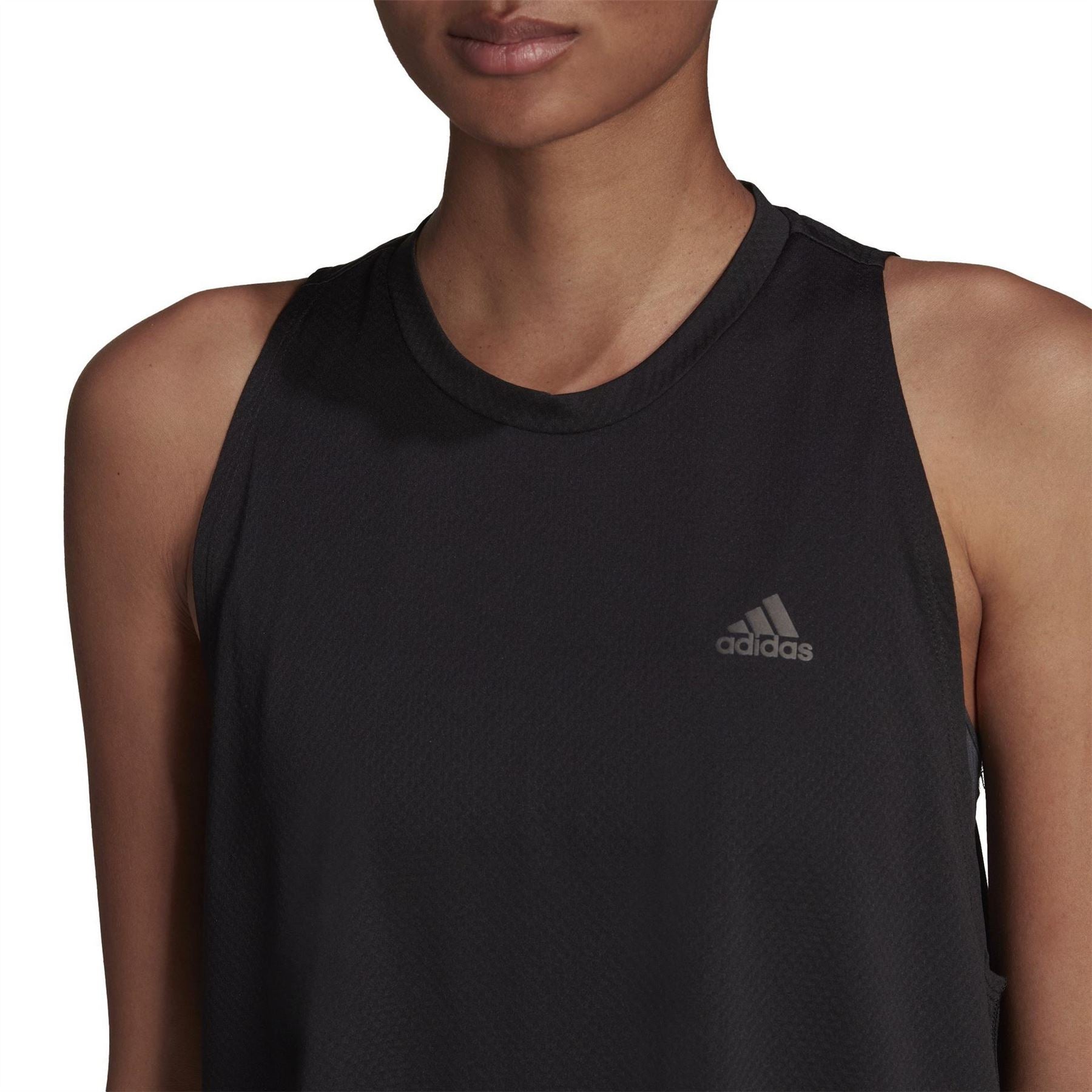 adidas Womens Run Icon 3 Bar Tank Top