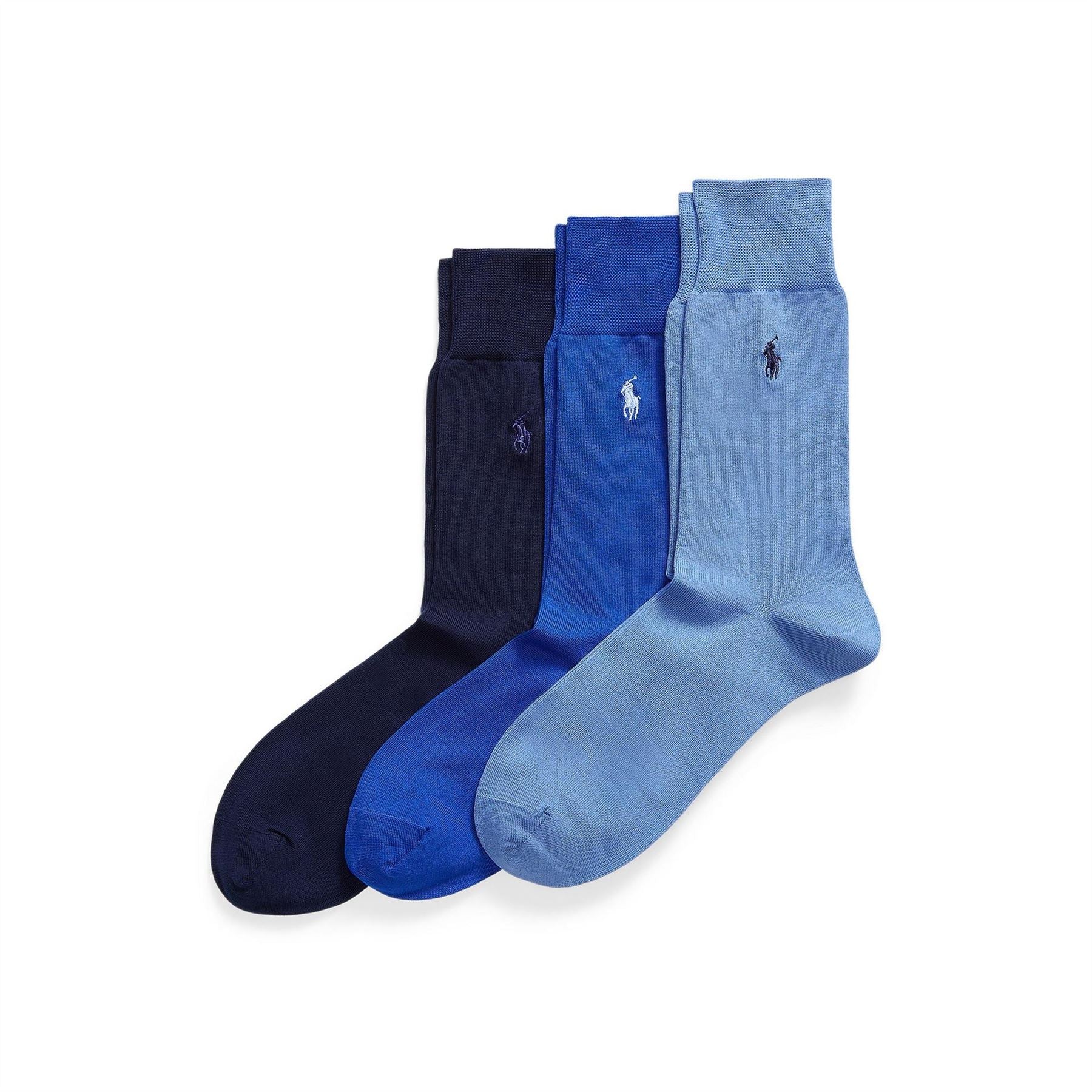 Polo Ralph Lauren 3 Pack Mercerised Cotton Crew Socks