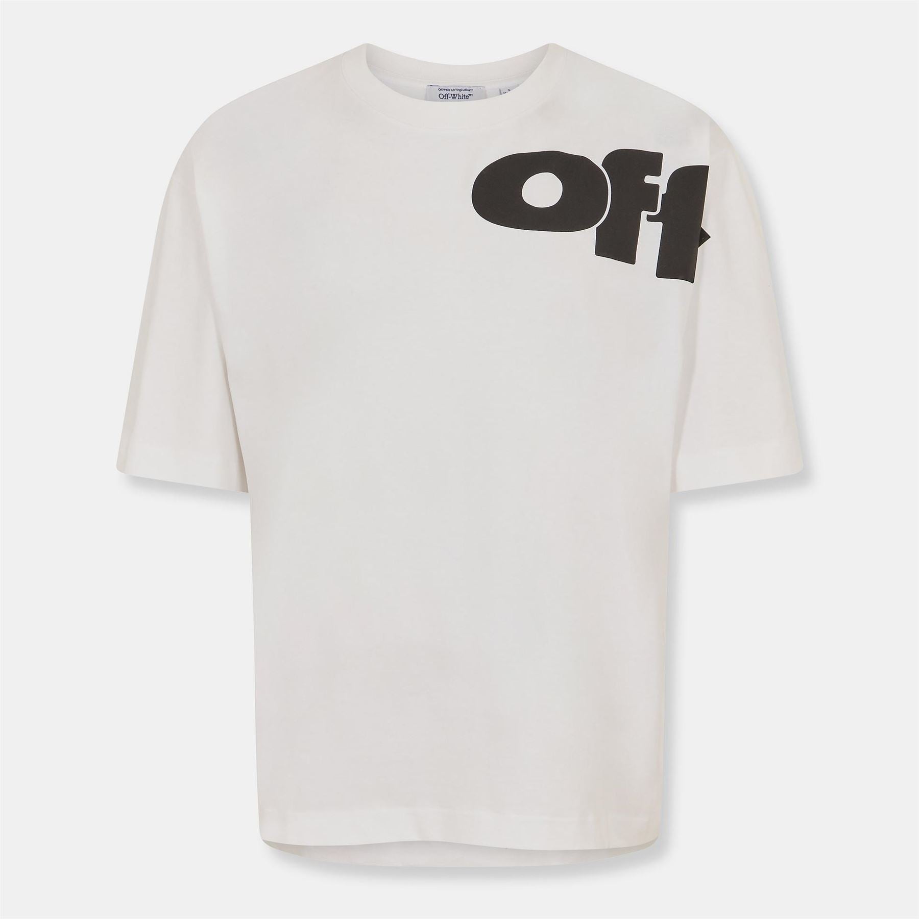 Off White Logo Print Crew Neck Short Sleeve T-Shirt