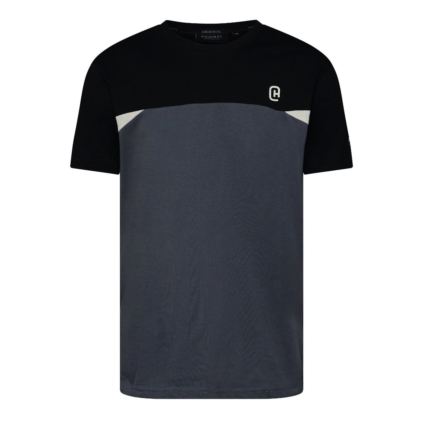 Crosshatch Castlebay Bold Logo Crew Neck Short Sleeve T-Shirt