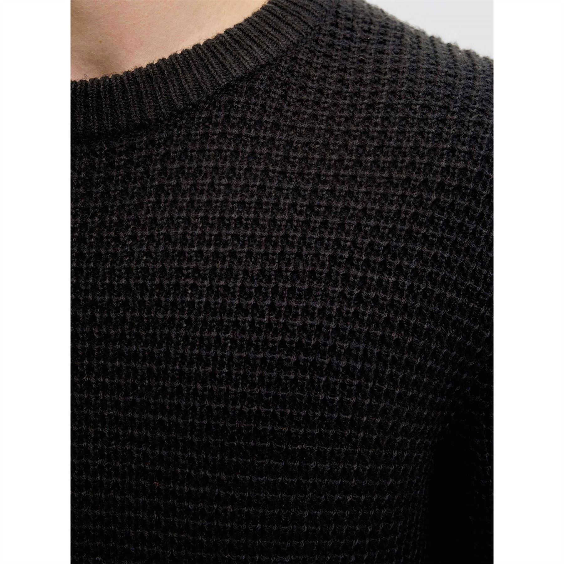 Jack and Jones Crew Neck Ribbed Collar Long Sleeve Sweater