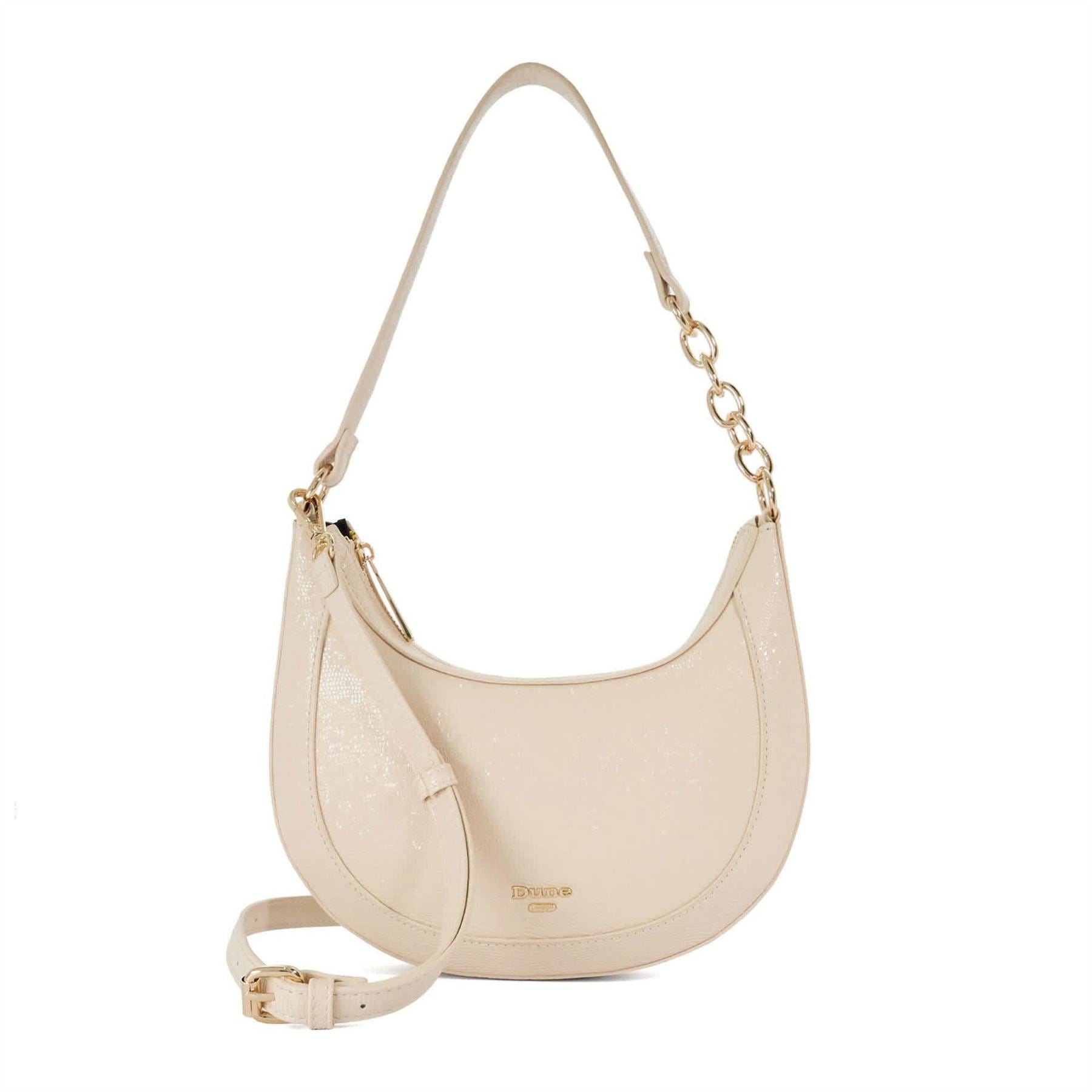 Dune London Diversion Marble Patterned Crescent Hobo Bag