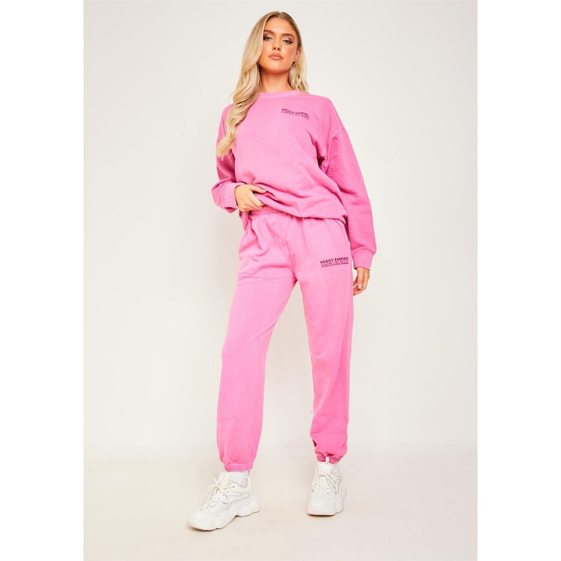 Missy Empire Empire Text Oversized Joggers