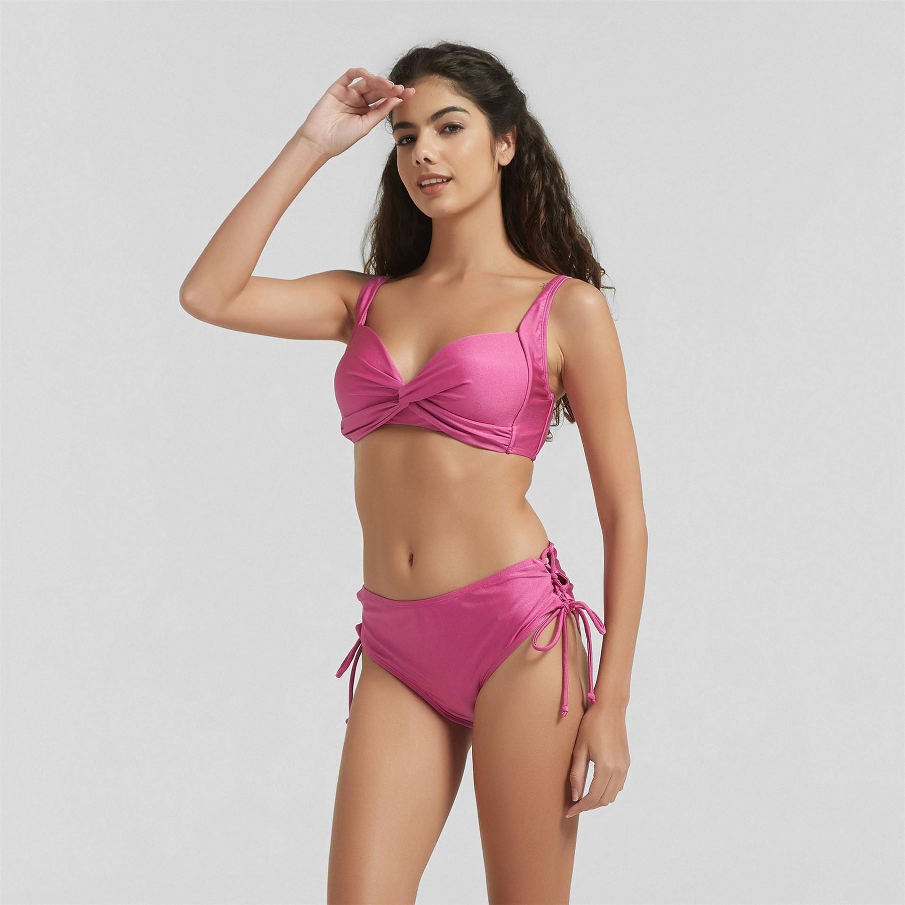 Be You Shimmer Plunge Bikni Top