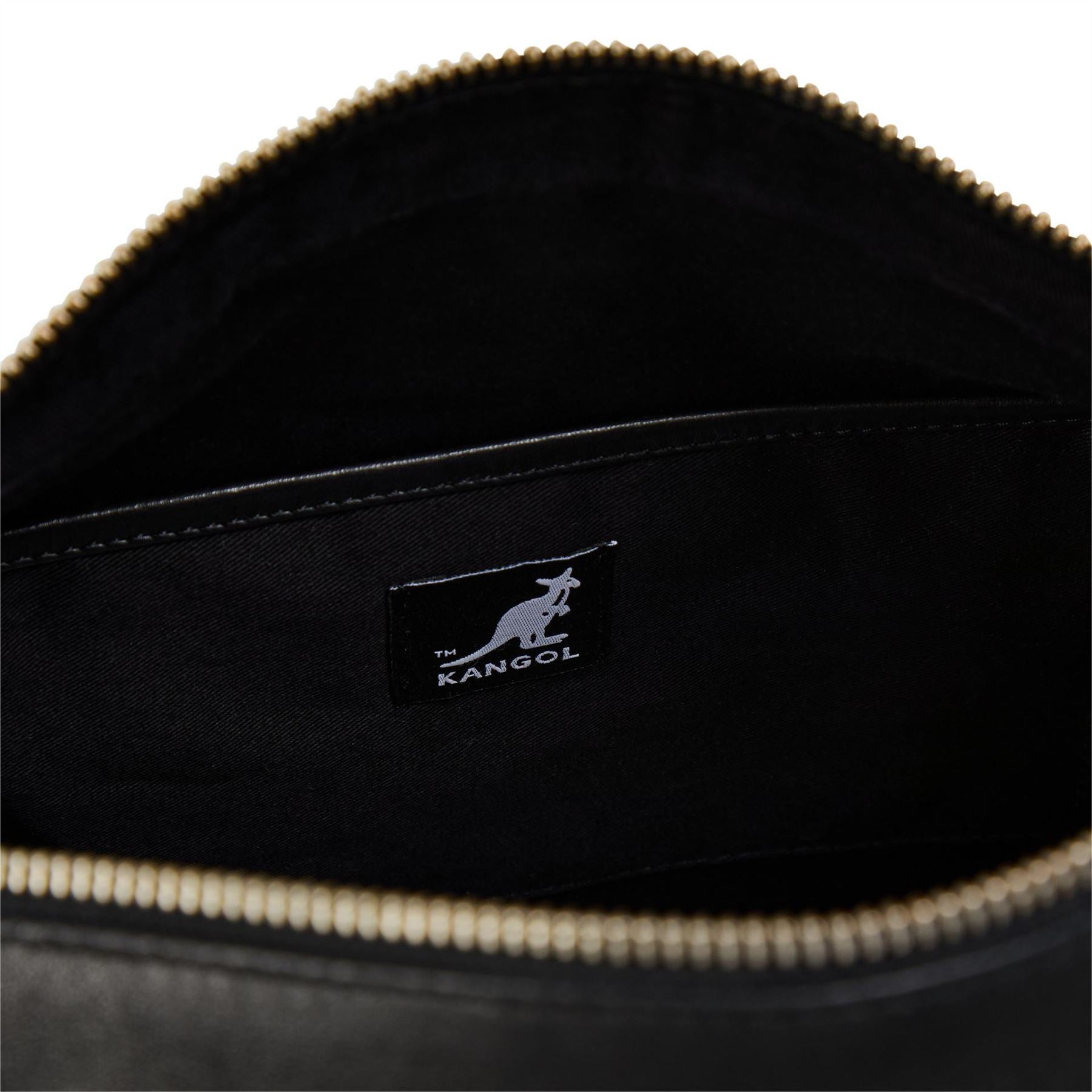 Kangol Studded Hobo Handbag with Metal Logo