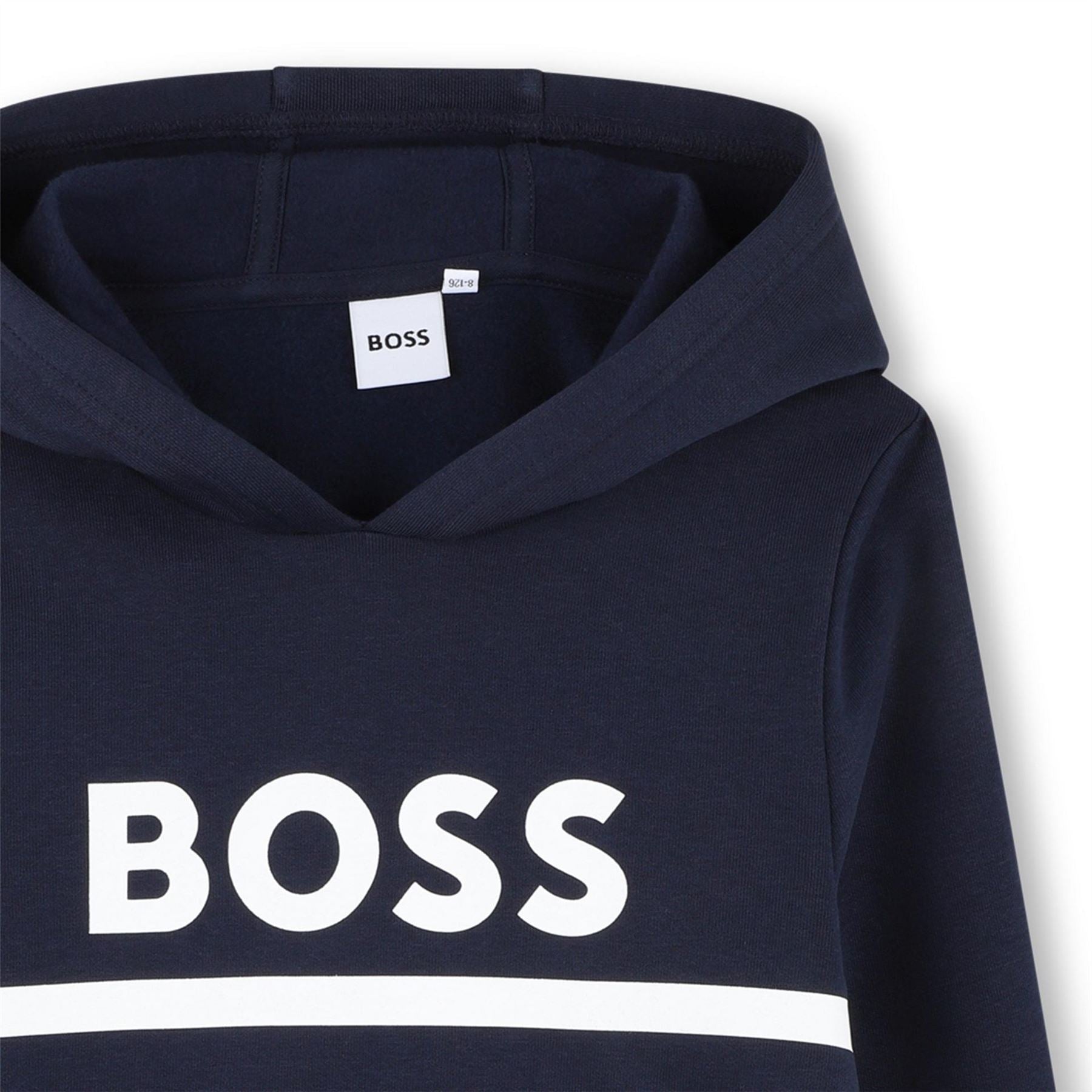 Boss Hooded Neck Long Sleeve Sweatshirt