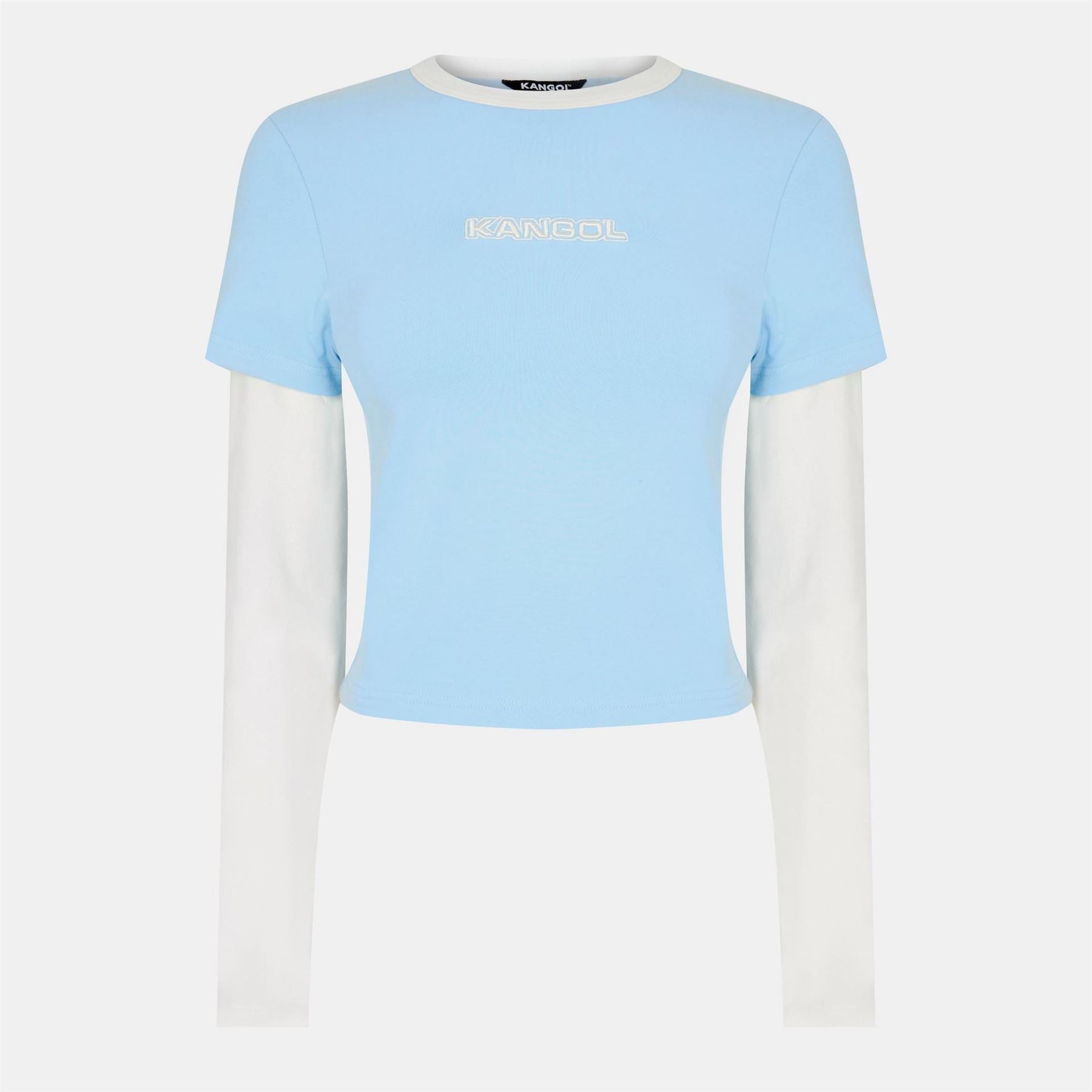 Kangol Cropped Slim Fit Long Sleeve T-Shirt