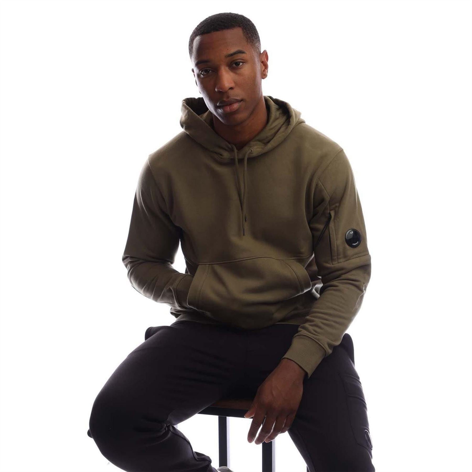 CP Company Raised Fleece Lens Hoodie