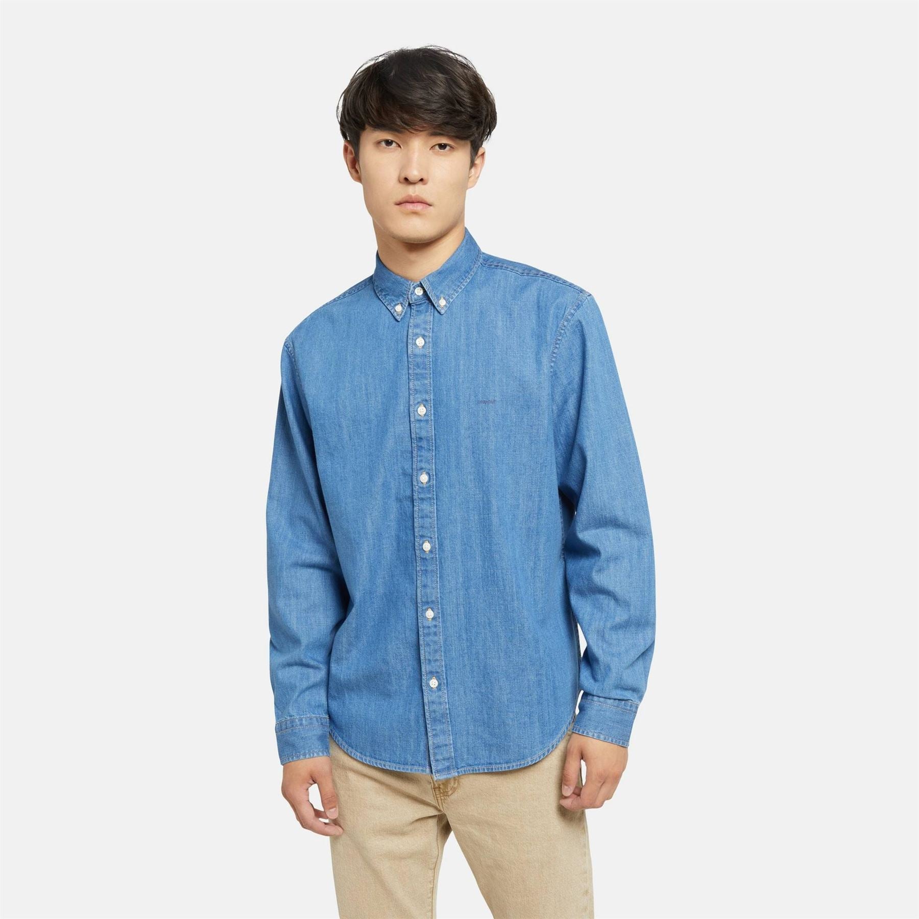 Levis Authentic Button Down Woodrow Long Sleeve Denim Shirt