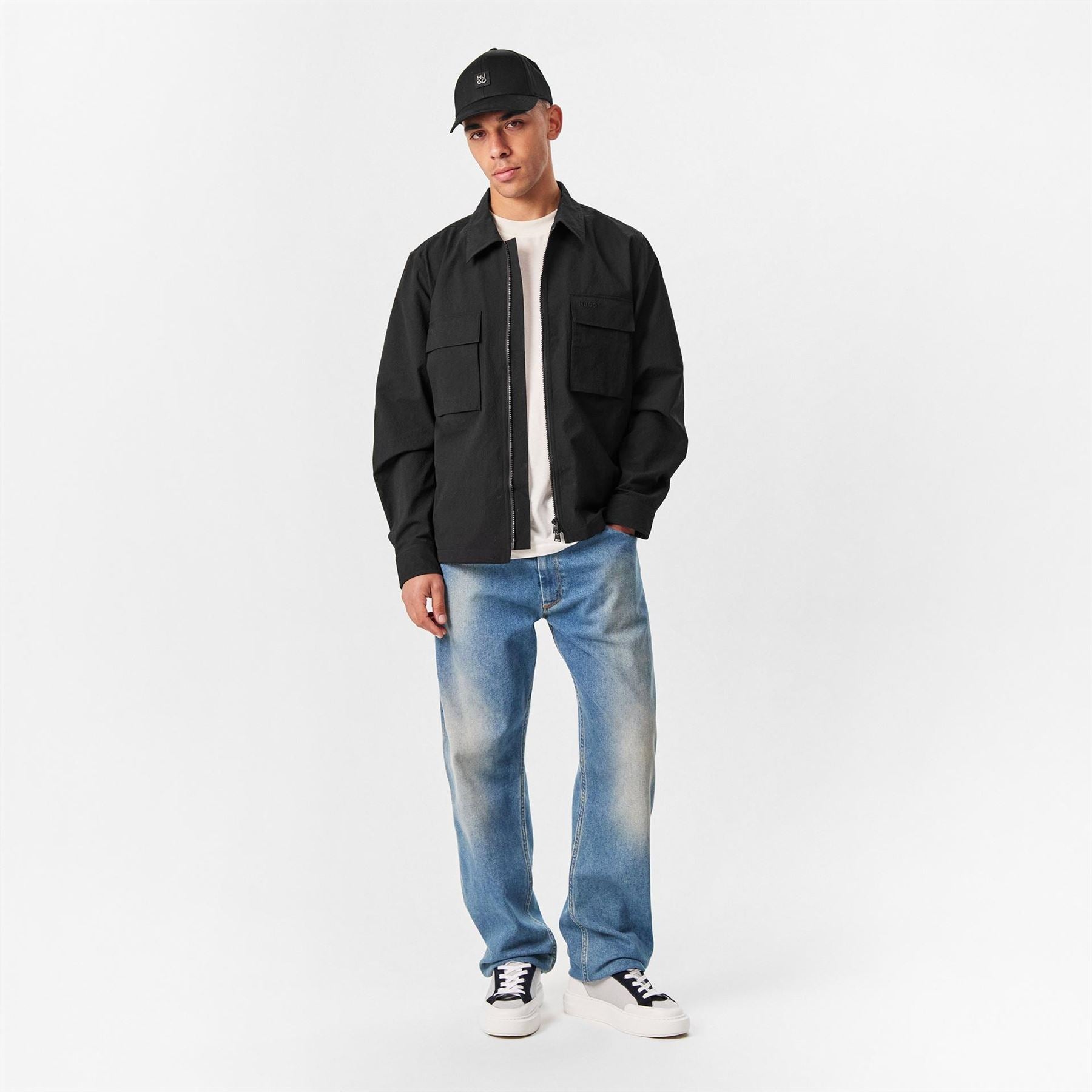 Hugo Full Zip Double Flap Pocket Overshirt
