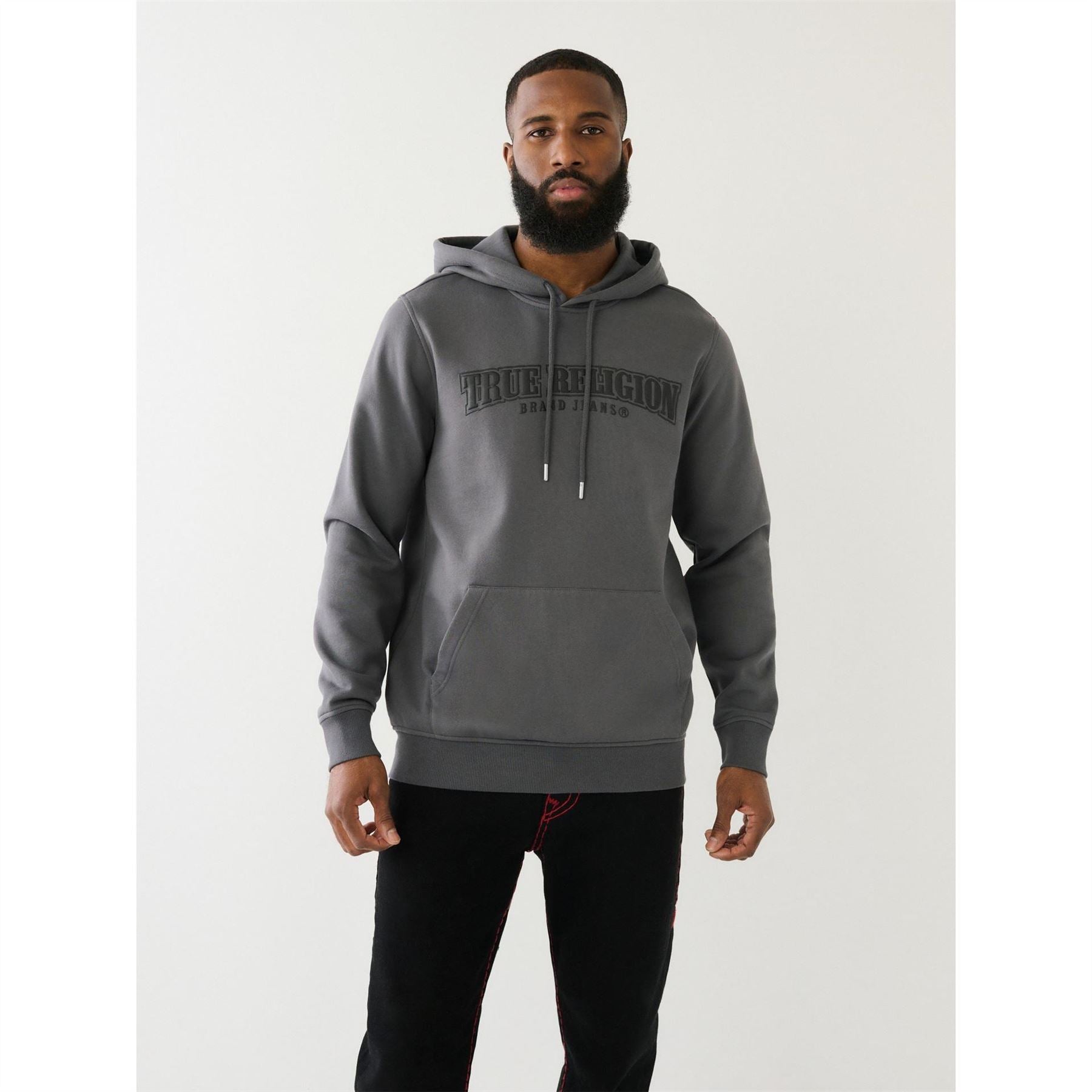 True Religion Over The Head Painted Logo Hoodie
