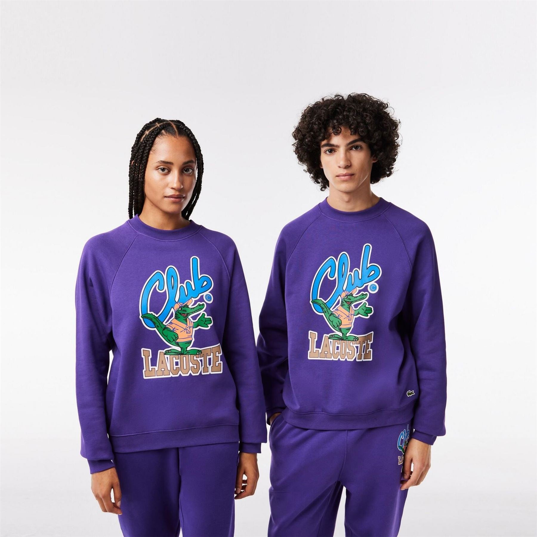 Lacoste Crocodile Print Raglan Sleeve Sweatshirt