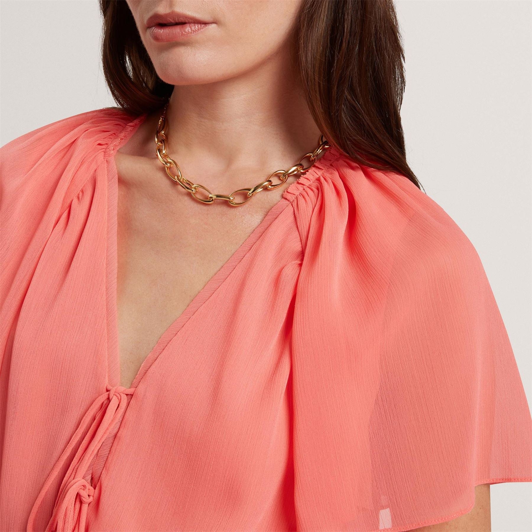 Ted Baker Baker Soft Woven Peplum Top