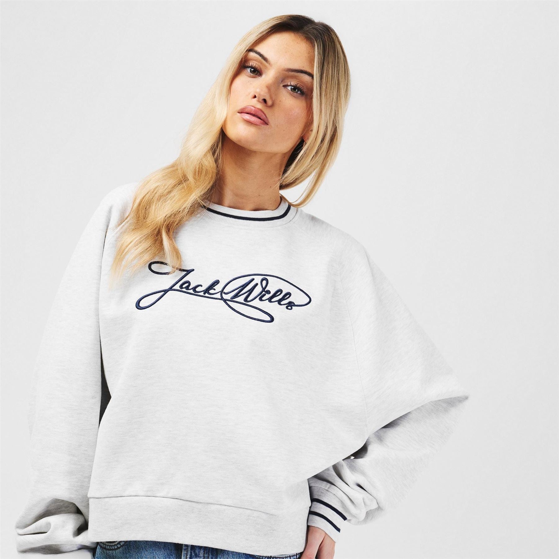 Jack Wills Crew Neck Relaxed Fit Long Sleeve Sweater