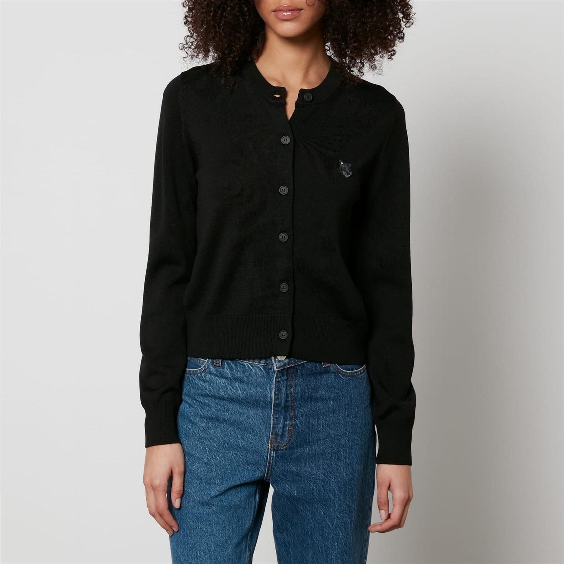 Maison Kitsune Fox Head Patch Regular Cardigan