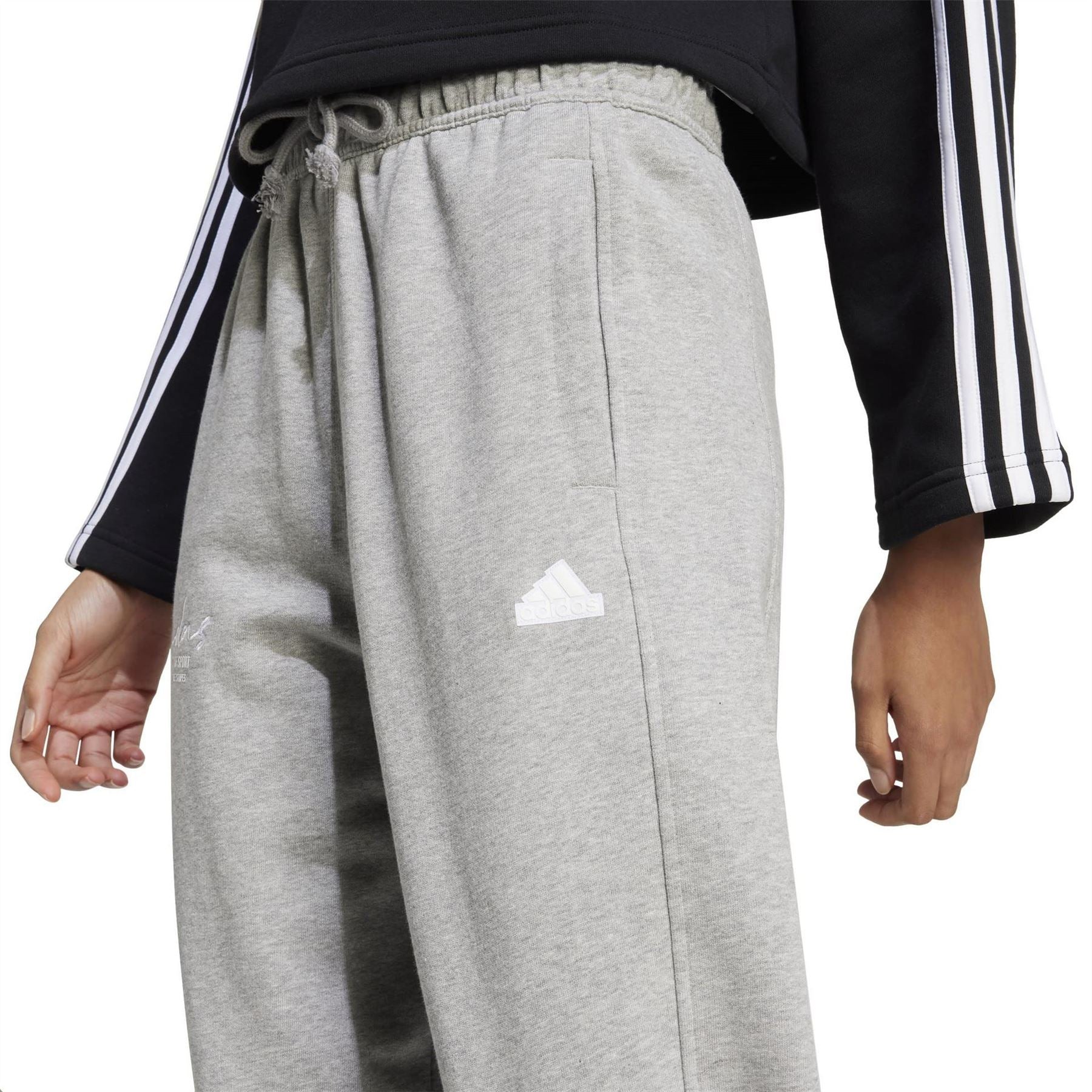 adidas Graphic Embroidery French Terry Straight Leg Joggers