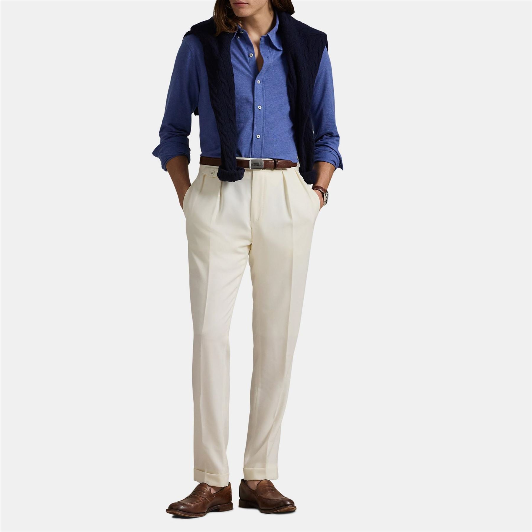 Polo Ralph Lauren Slim Fit Button Down Plain Shirt