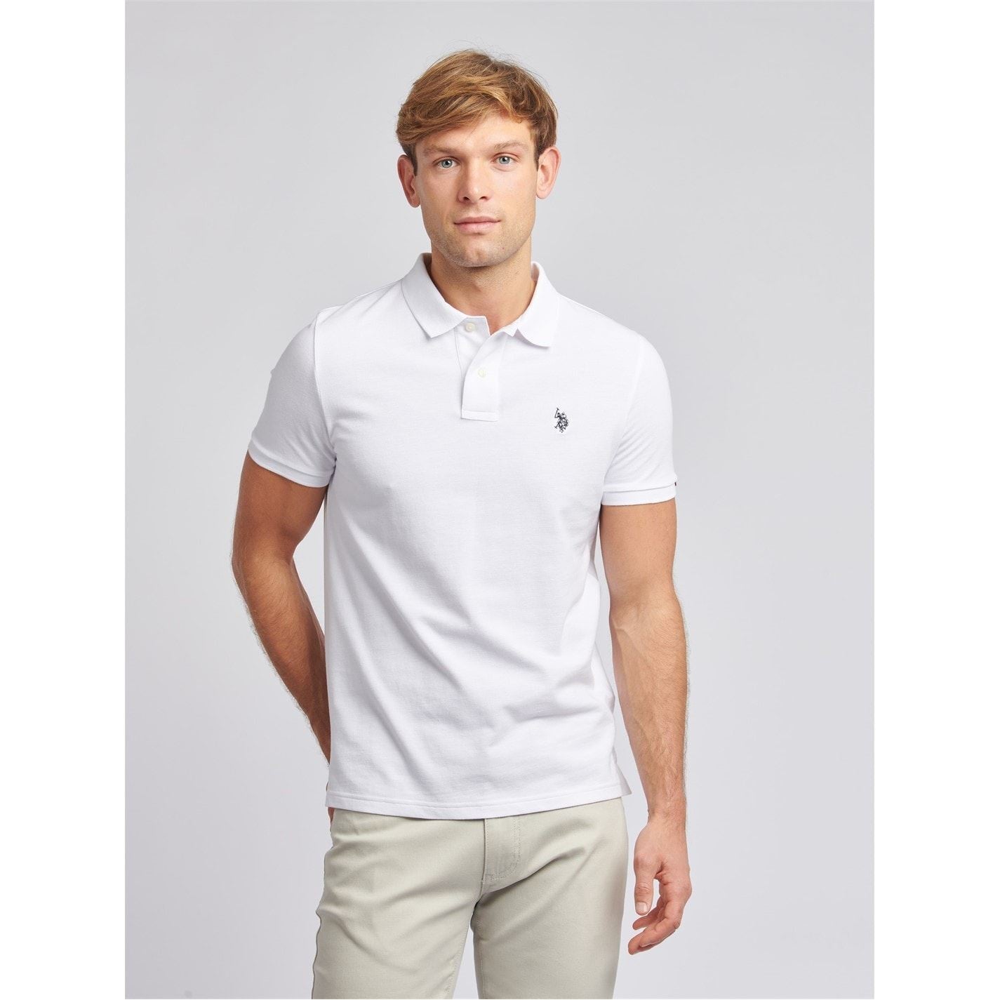 US Polo Assn Mens Pique Polo Top