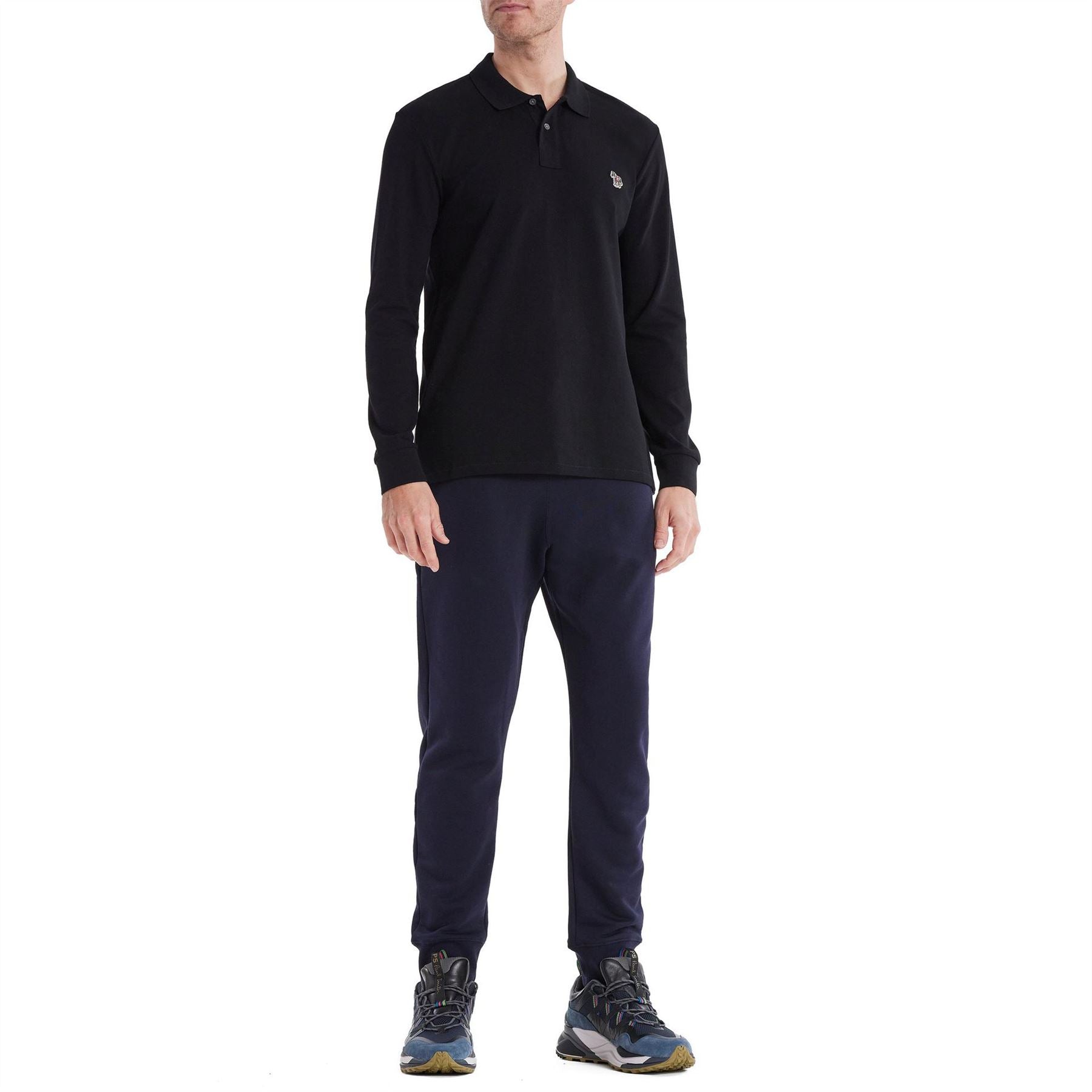 PS Paul Smith Long Sleeve Zebra Polo Shirt
