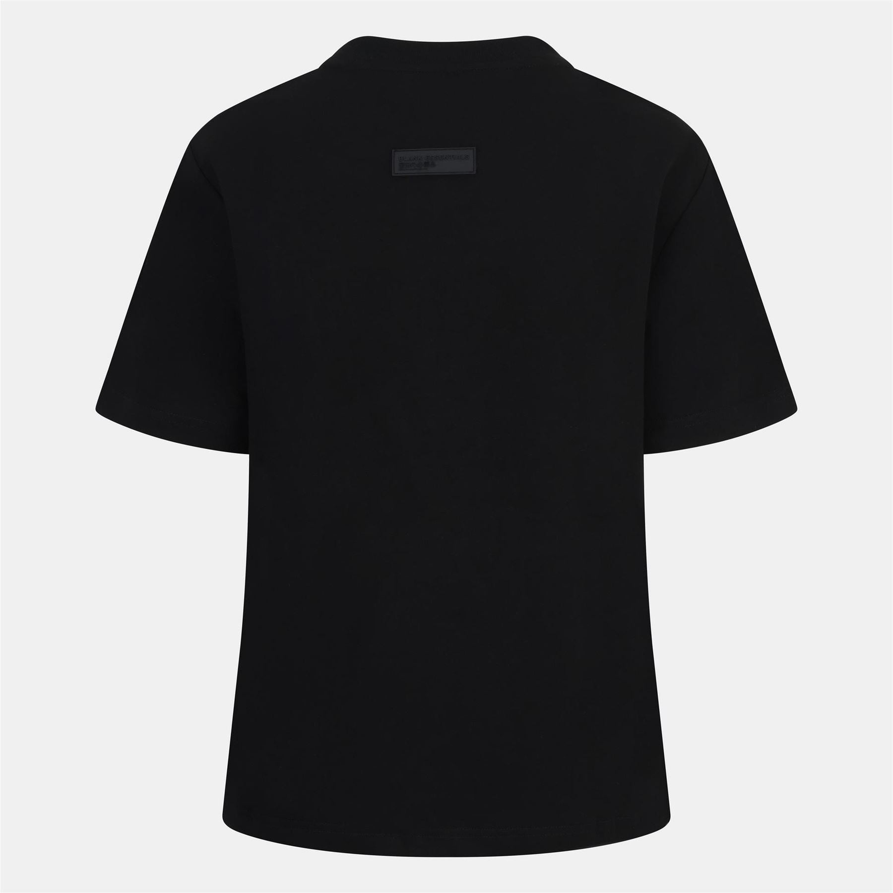 Blank Essentials Lettering Crew Neck Ribbed Collar Short Sleeve Boyfriend T-Shirt