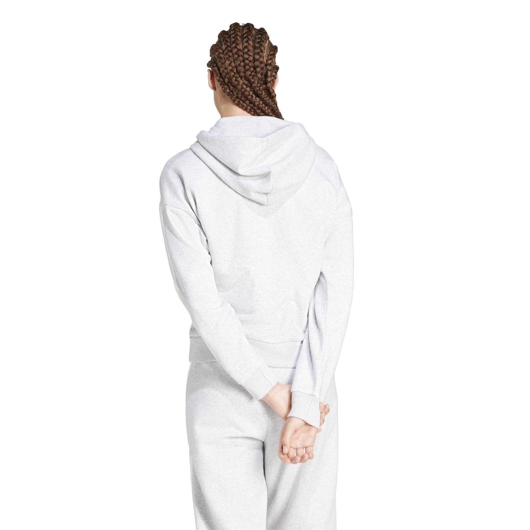 adidas Womens Essentials 3 Stripe Zip Track Hoodie