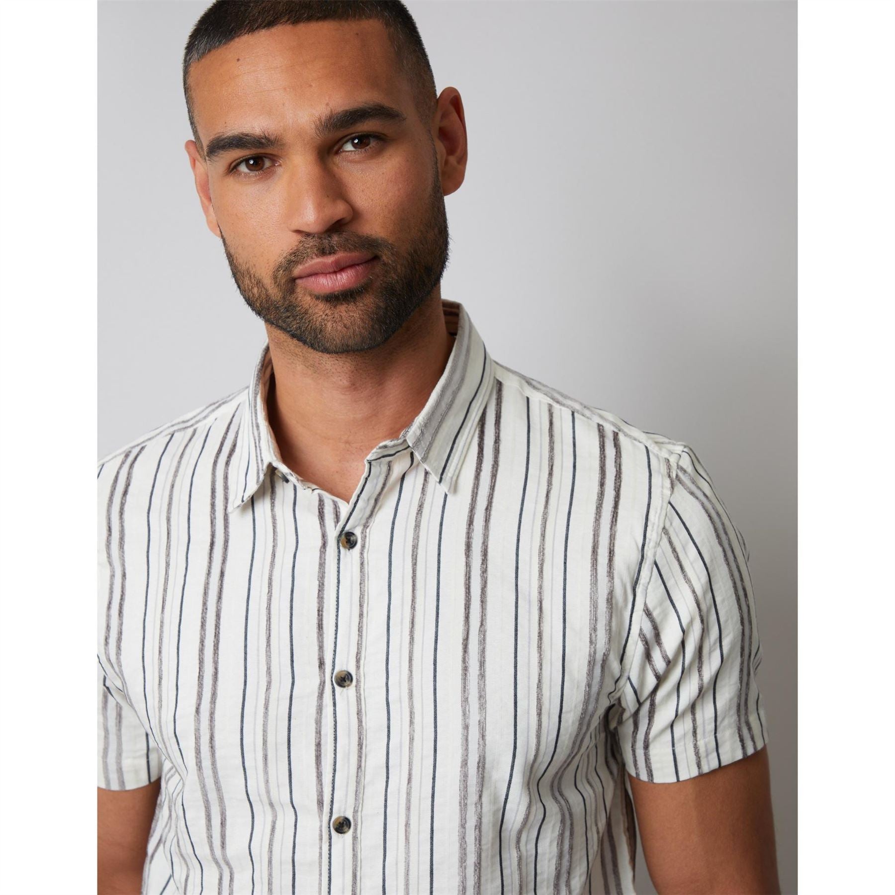 Threadbare Brownhill Regular Fit Short Sleeve Shirt