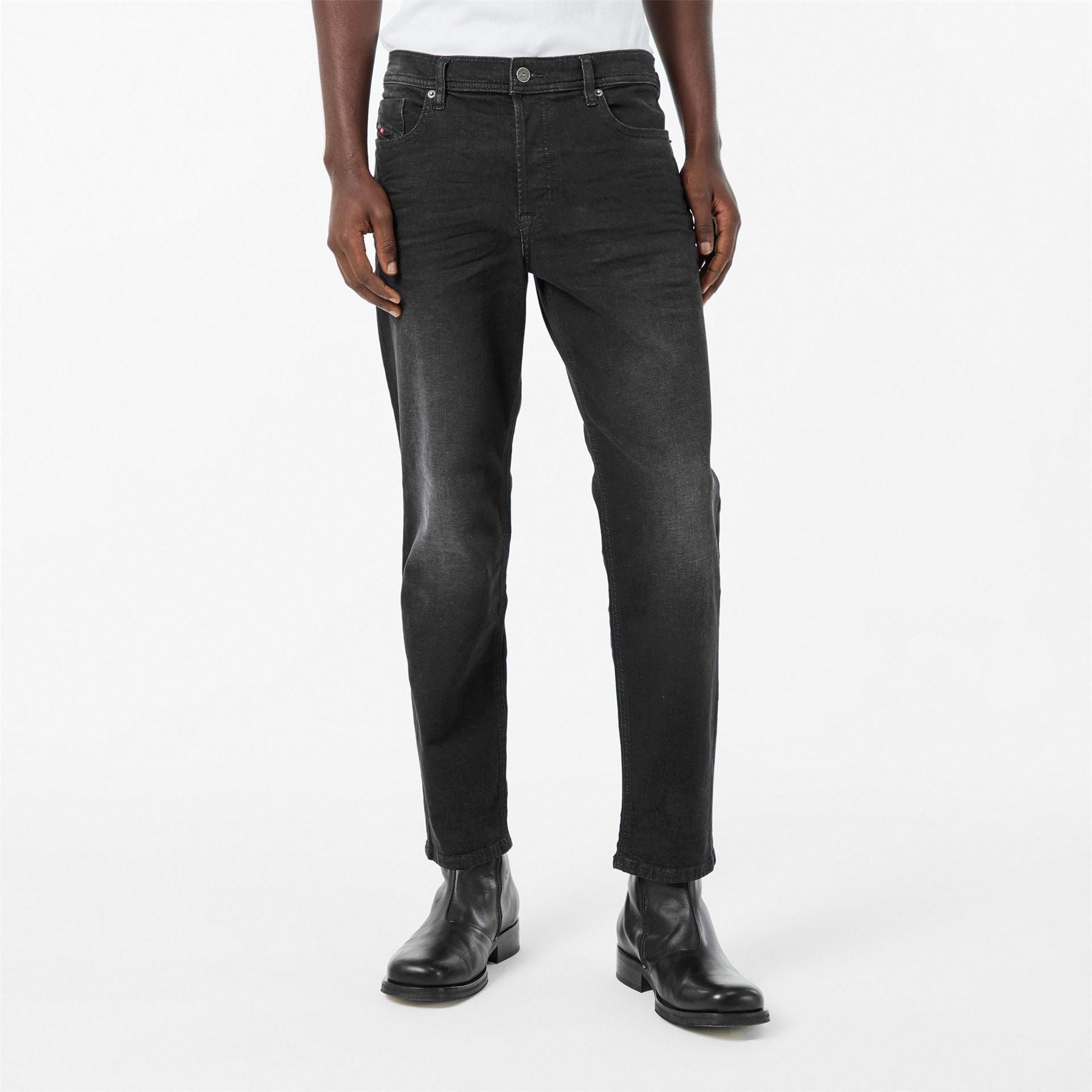 Diesel Five Pocket Tapered Fit Jeans