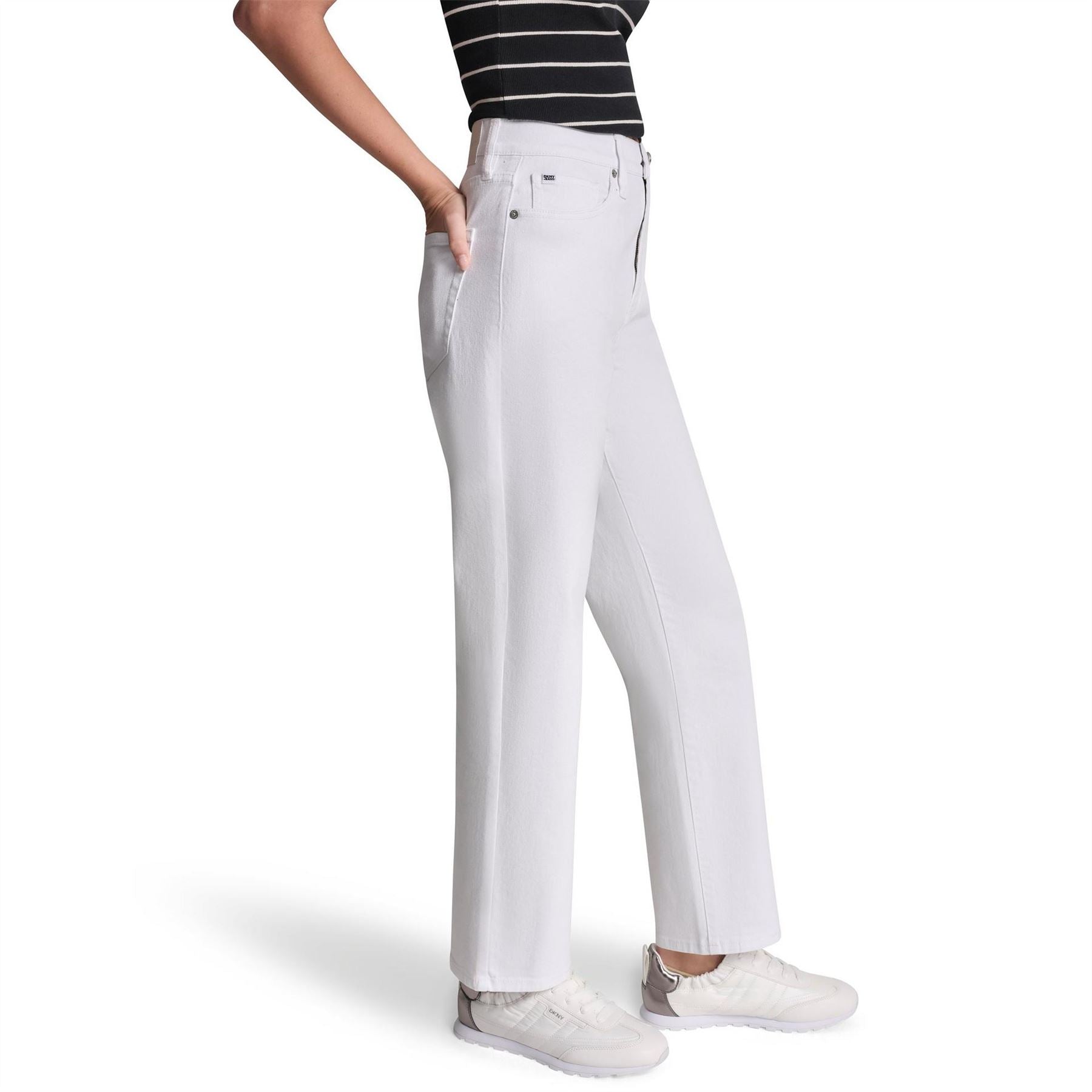 DKNY Jeans Hi Rise Classic Straight Denim Jeans