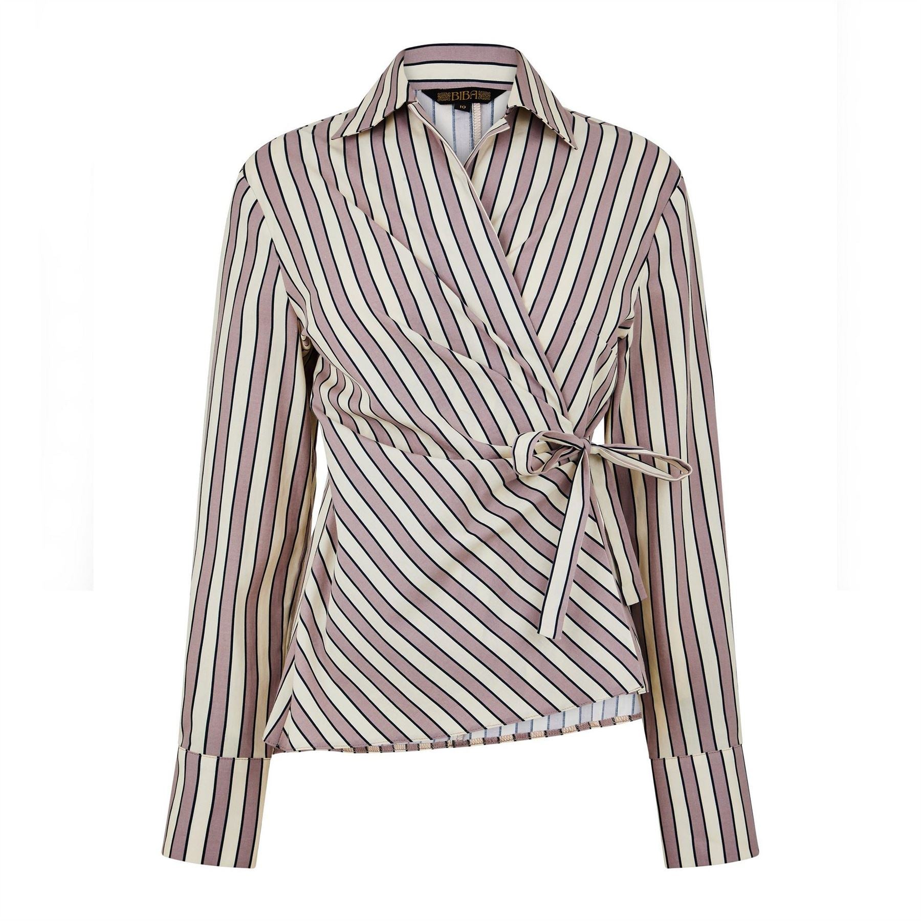 Biba Stripe Regular Fit Long Sleeve Shirt