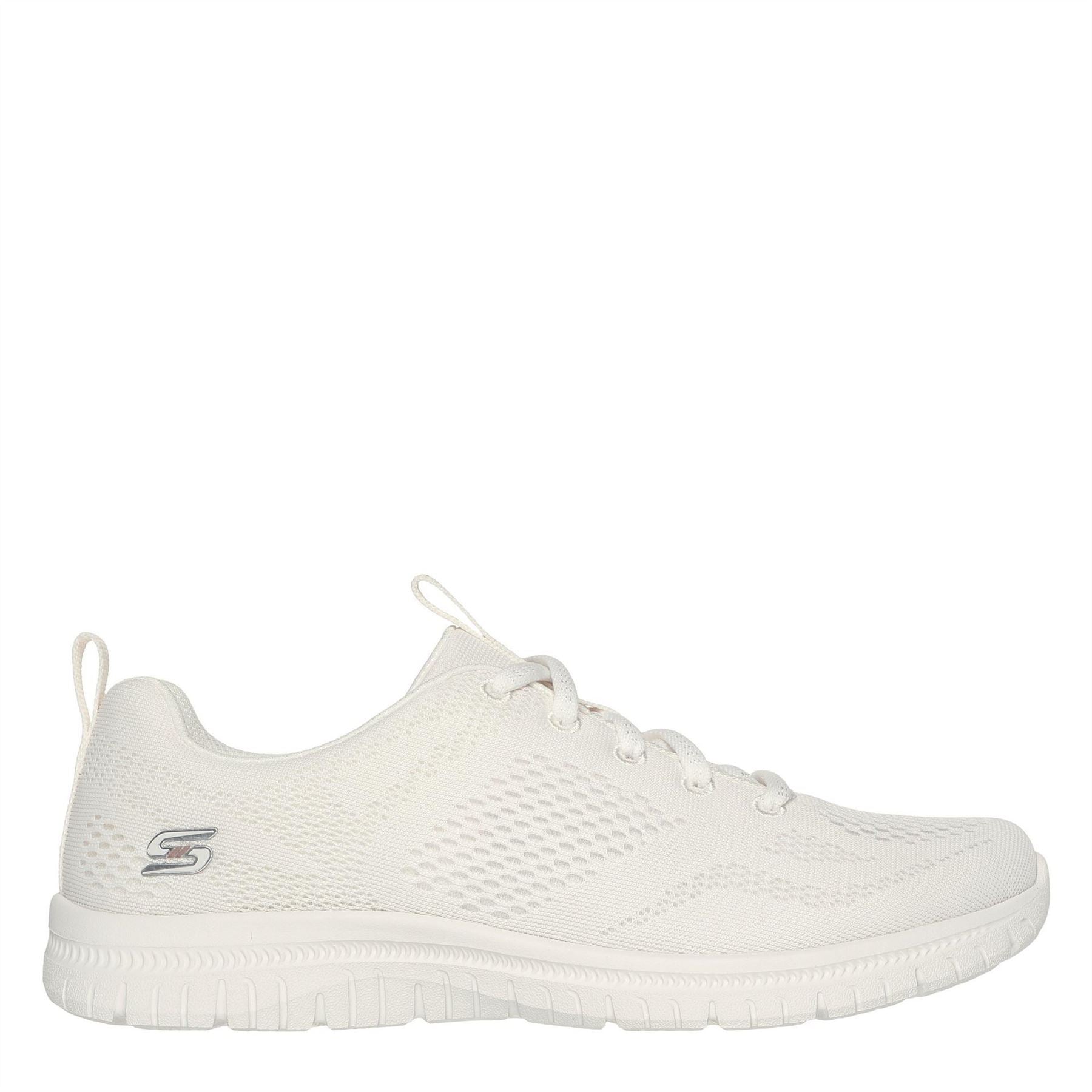 Skechers Womens Mesh Lace Up W Memory F Slip On Trainers